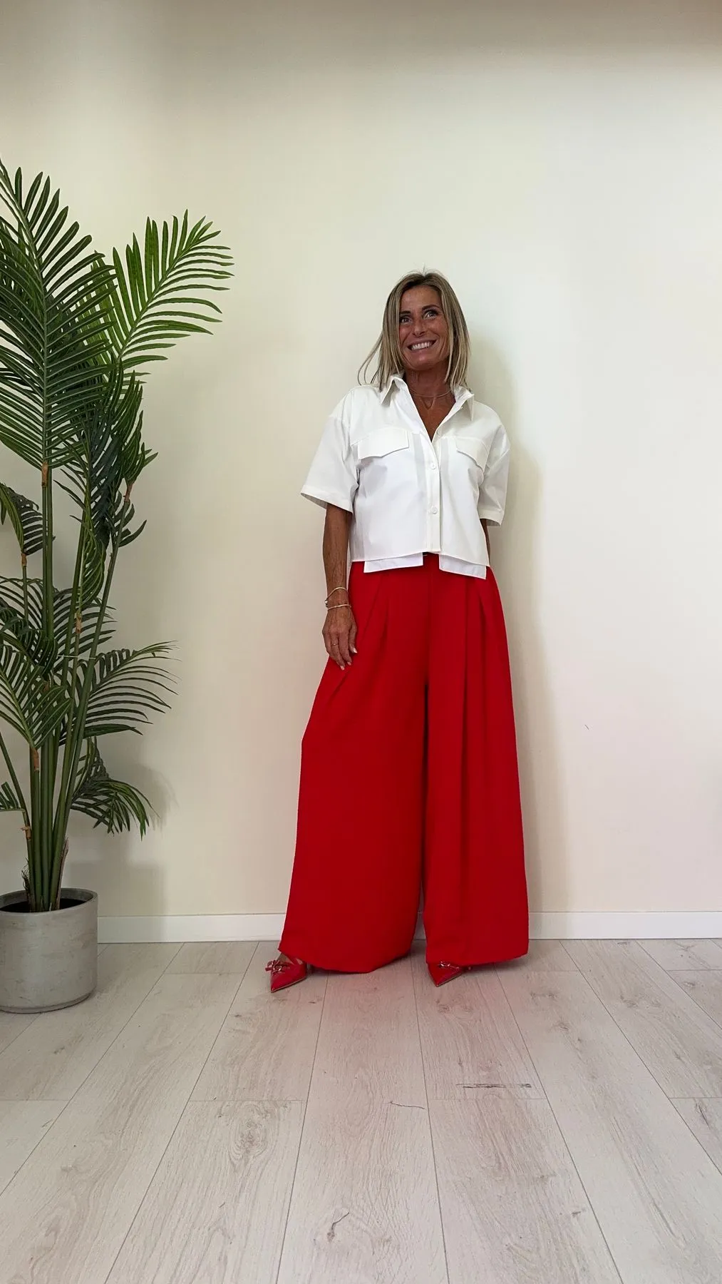 PLEASE - CLX9HMR - CAMICIA POLICOTONE CROPPED CON TASCHE