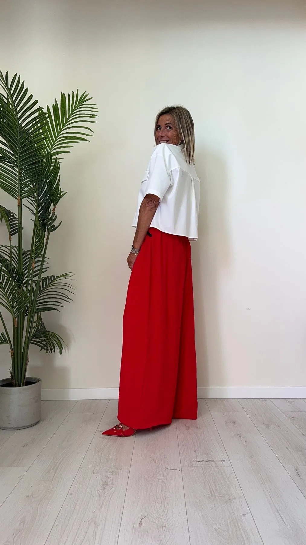 PLEASE - CLX9HMR - CAMICIA POLICOTONE CROPPED CON TASCHE
