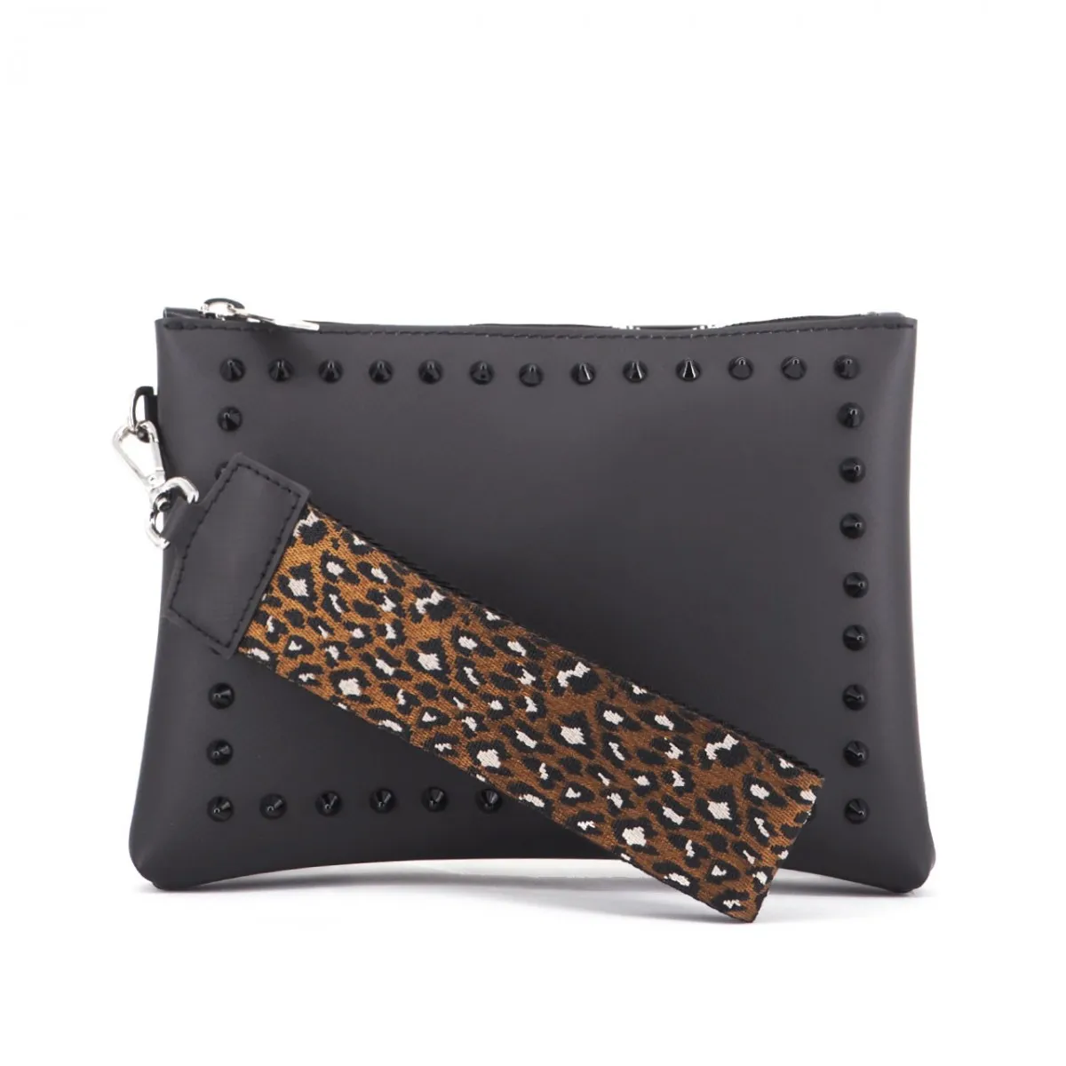 Pochette Borchie Nere, Nero
