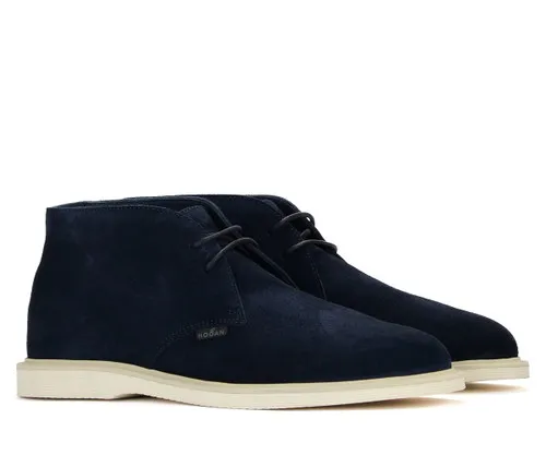 Polacco Hogan H616 in pelle scamosciata blu