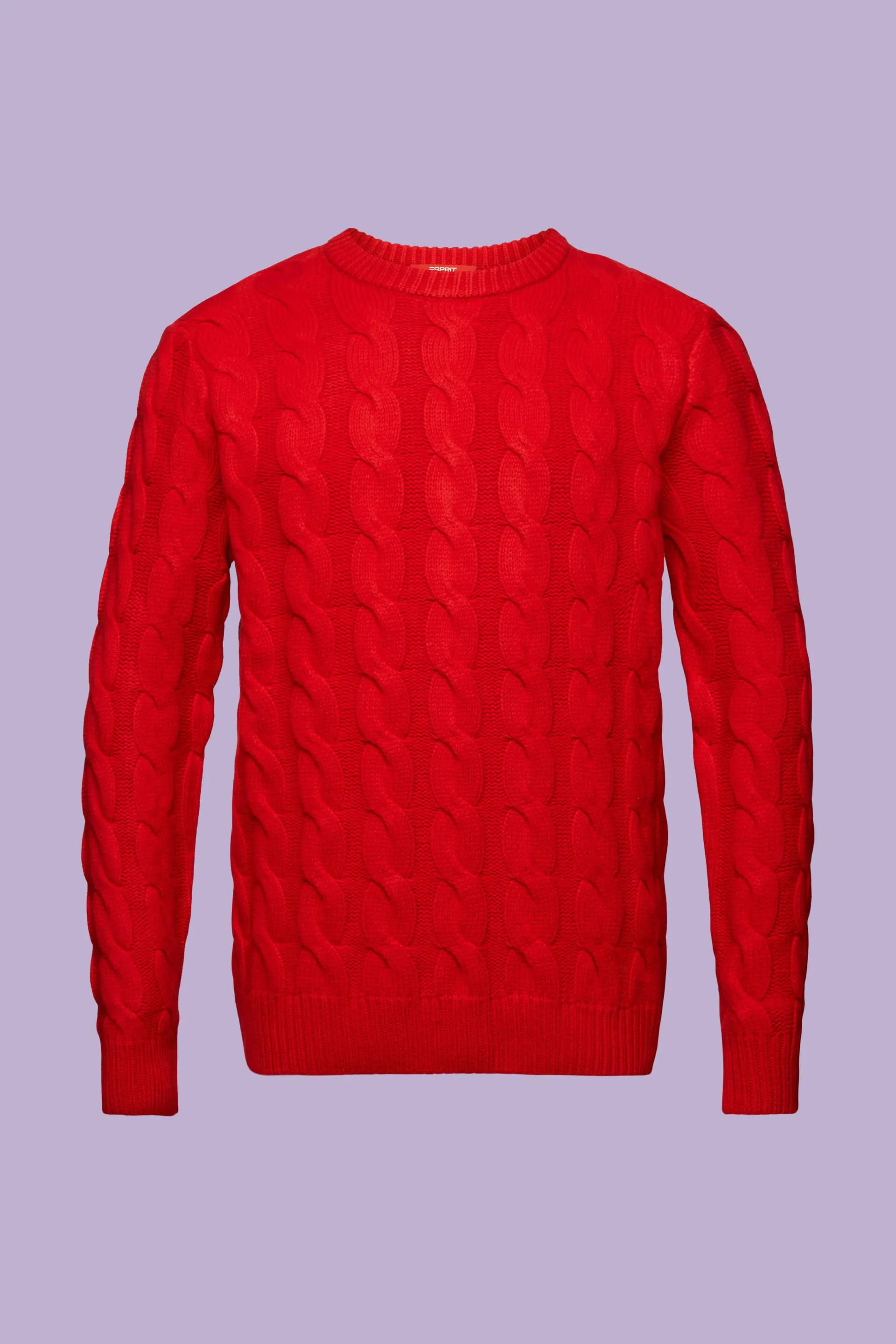 Pullover in maglia di lana intrecciata