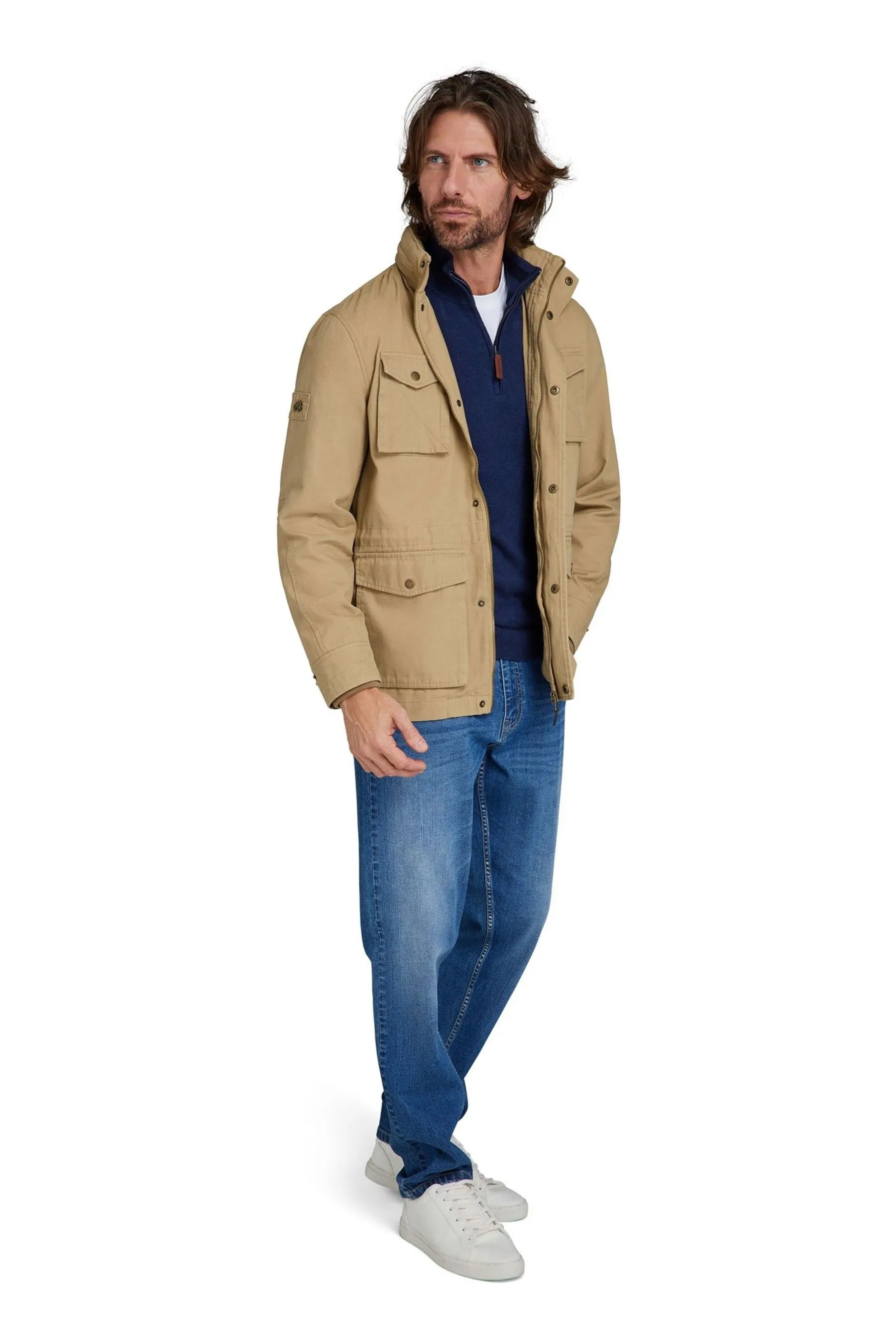 Raging Bull Marrone - Giacca militare in twill di tela
