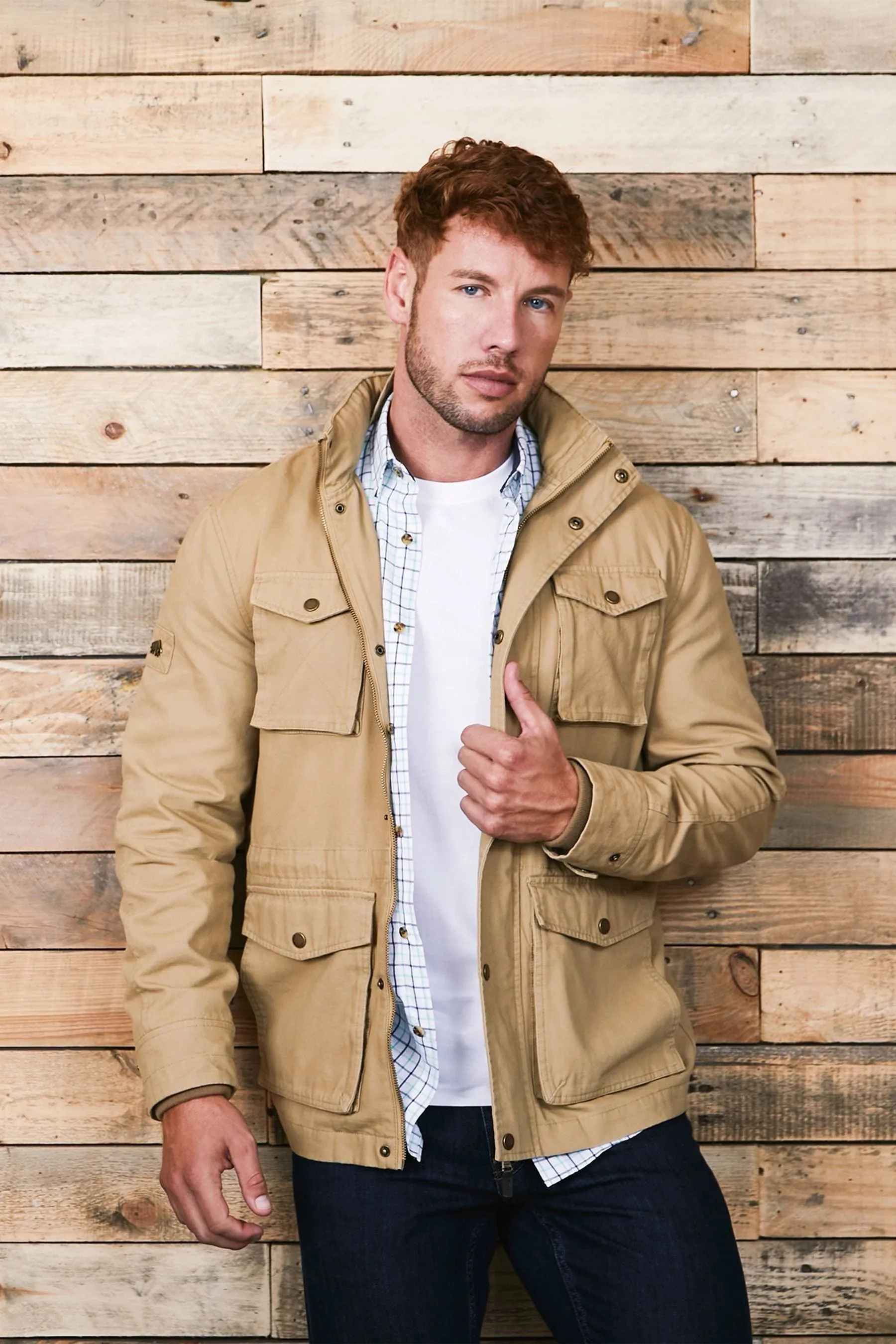 Raging Bull Marrone - Giacca militare in twill di tela