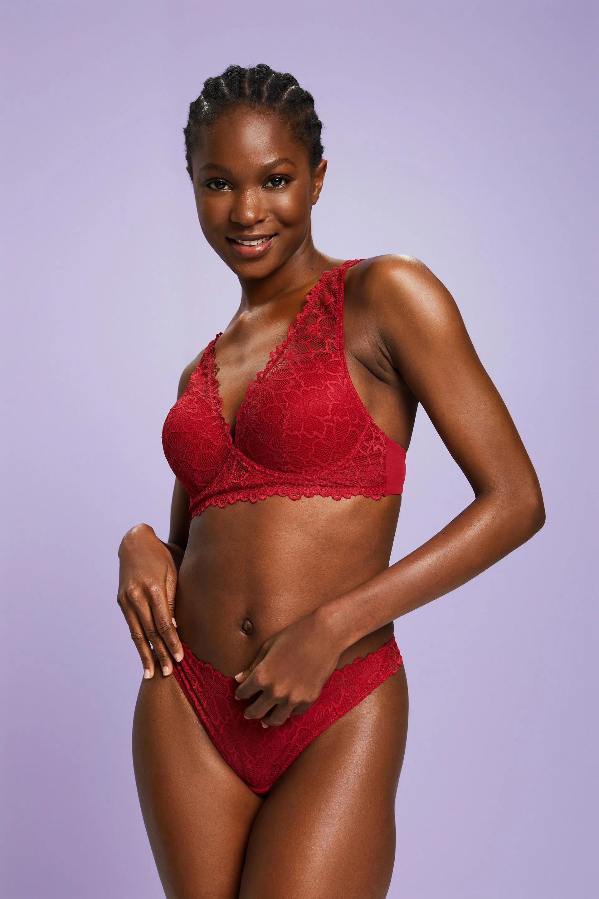 Reggiseno push-up in pizzo senza ferretto