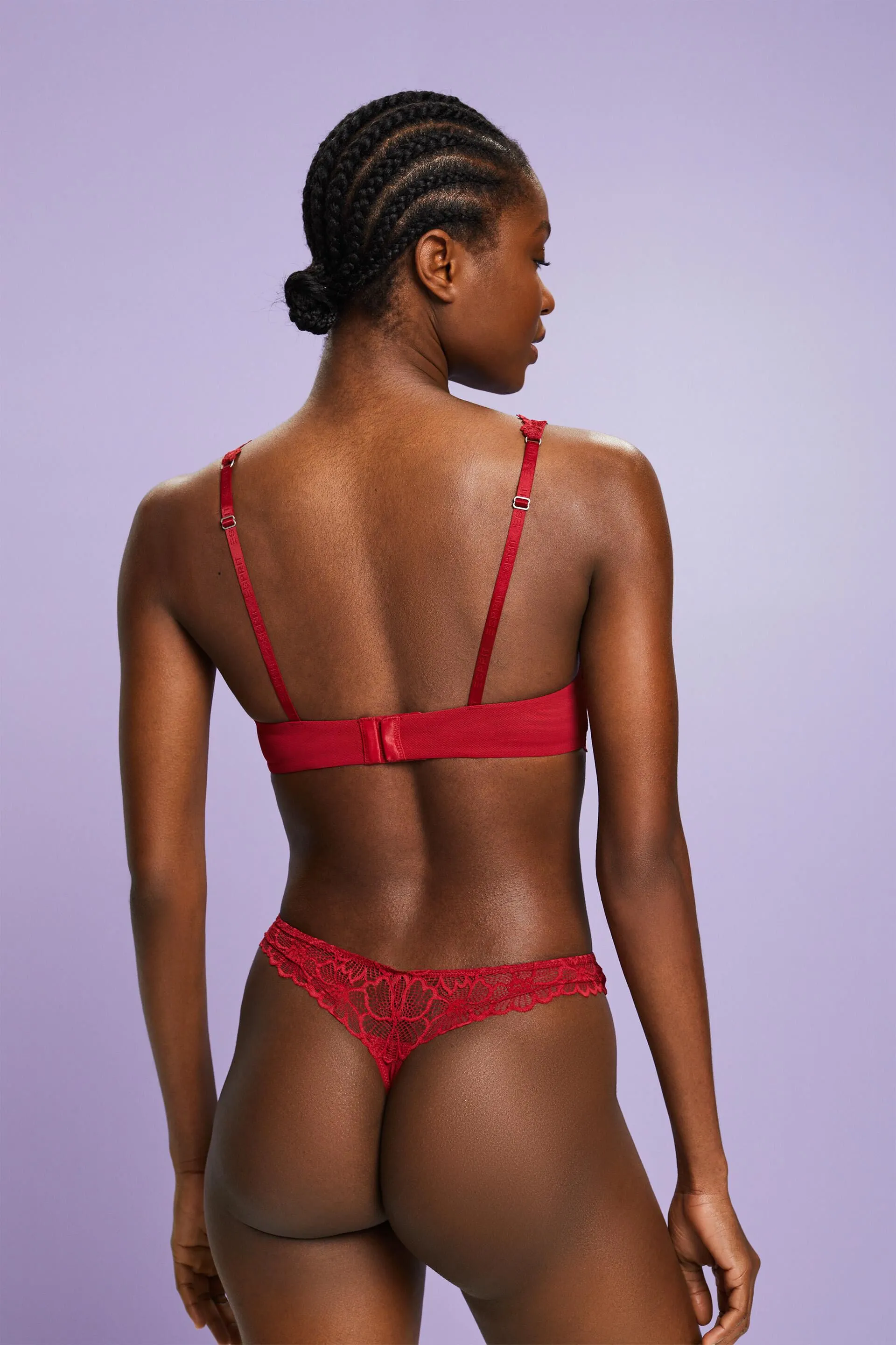 Reggiseno push-up in pizzo senza ferretto