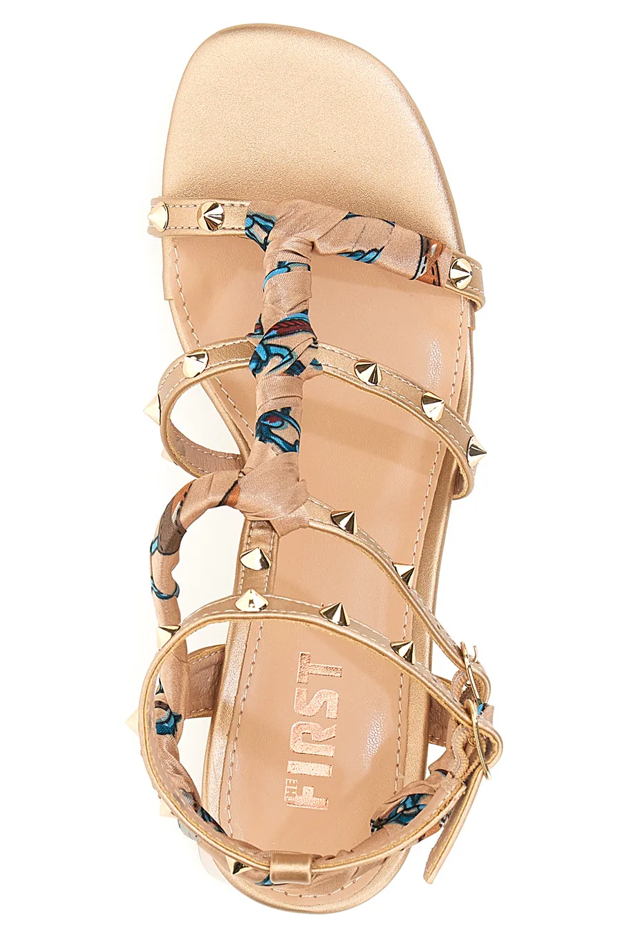 Sandali Oro Rosa Con Borchie The First 231