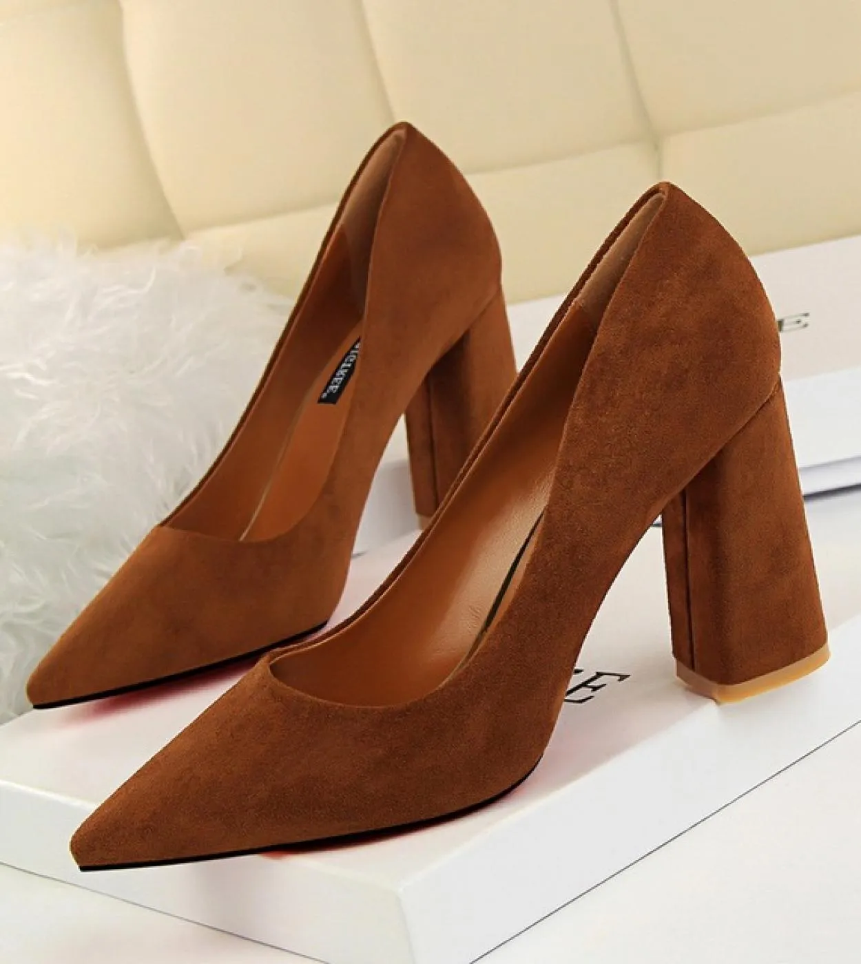 Scarpe con tacco alto e tacco largo Scarpe con tacco alto e tacco alto da donna 2023 Donna