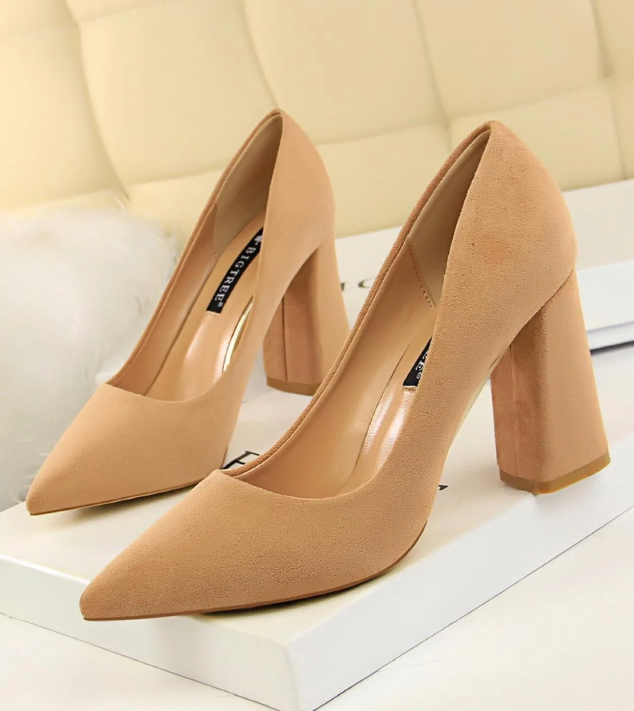 Scarpe con tacco alto e tacco largo Scarpe con tacco alto e tacco alto da donna 2023 Donna