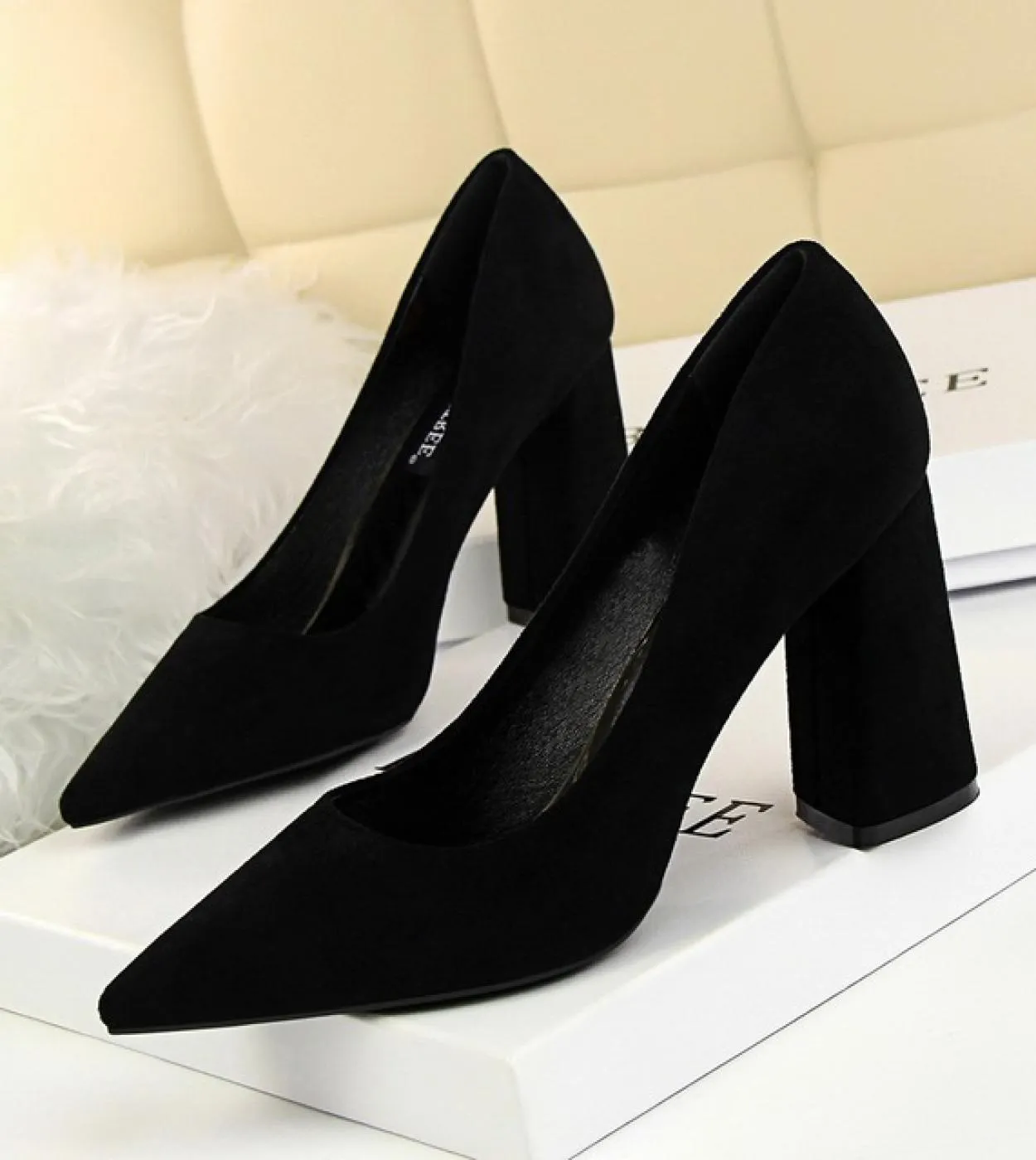 Scarpe con tacco alto e tacco largo Scarpe con tacco alto e tacco alto da donna 2023 Donna