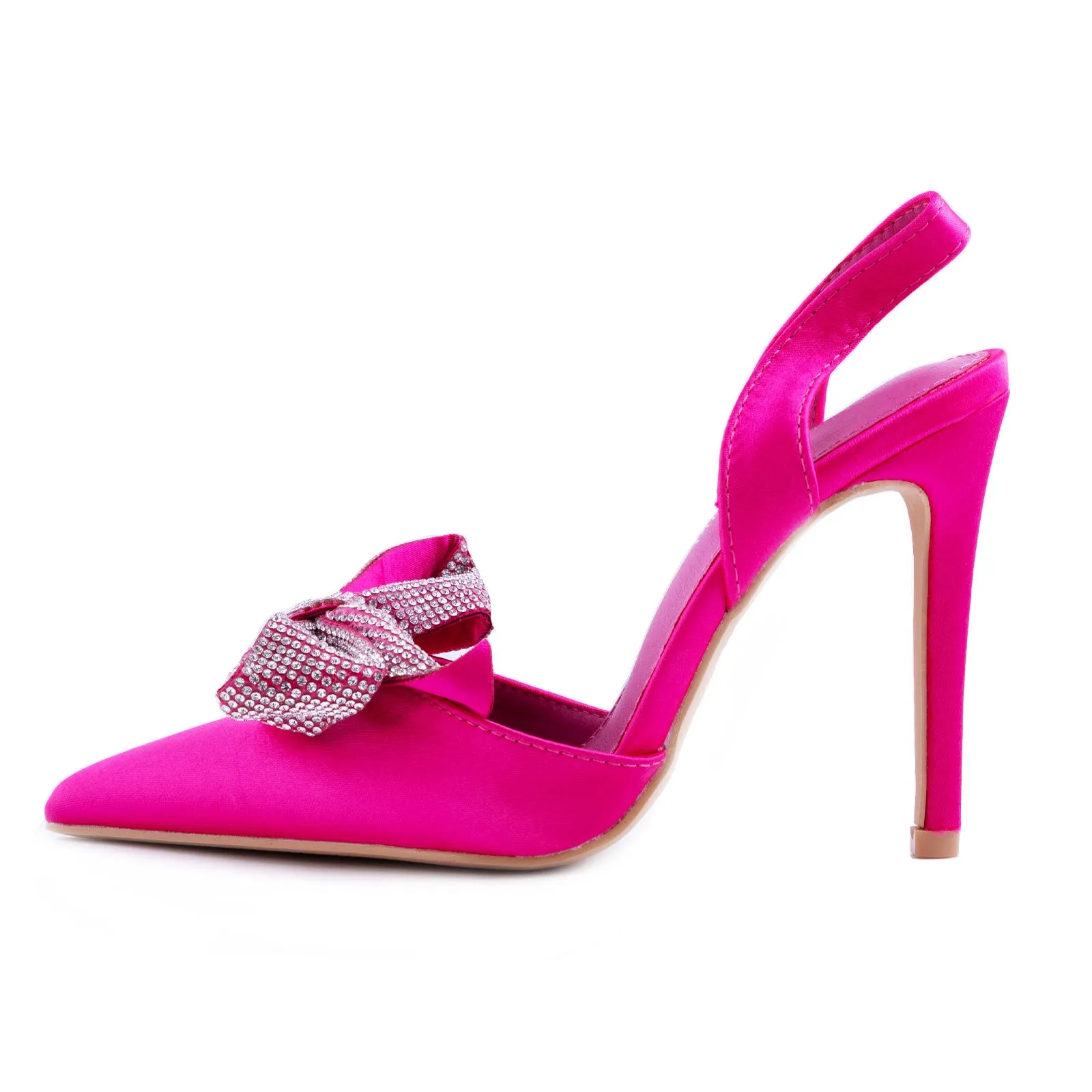 Scarpe Donna Decolletes Decoltè Fiocco Strass A30-078