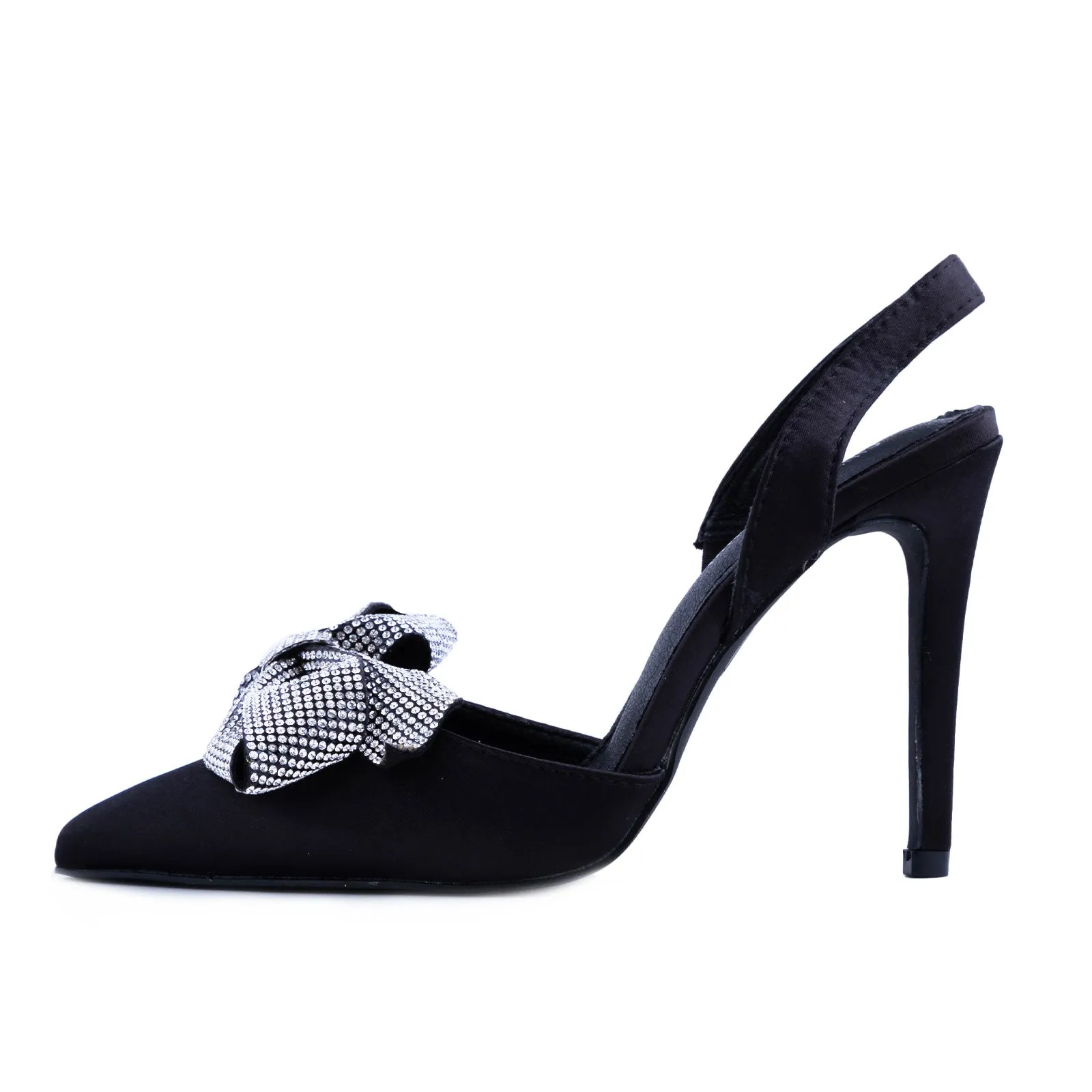 Scarpe Donna Decolletes Decoltè Fiocco Strass A30-078
