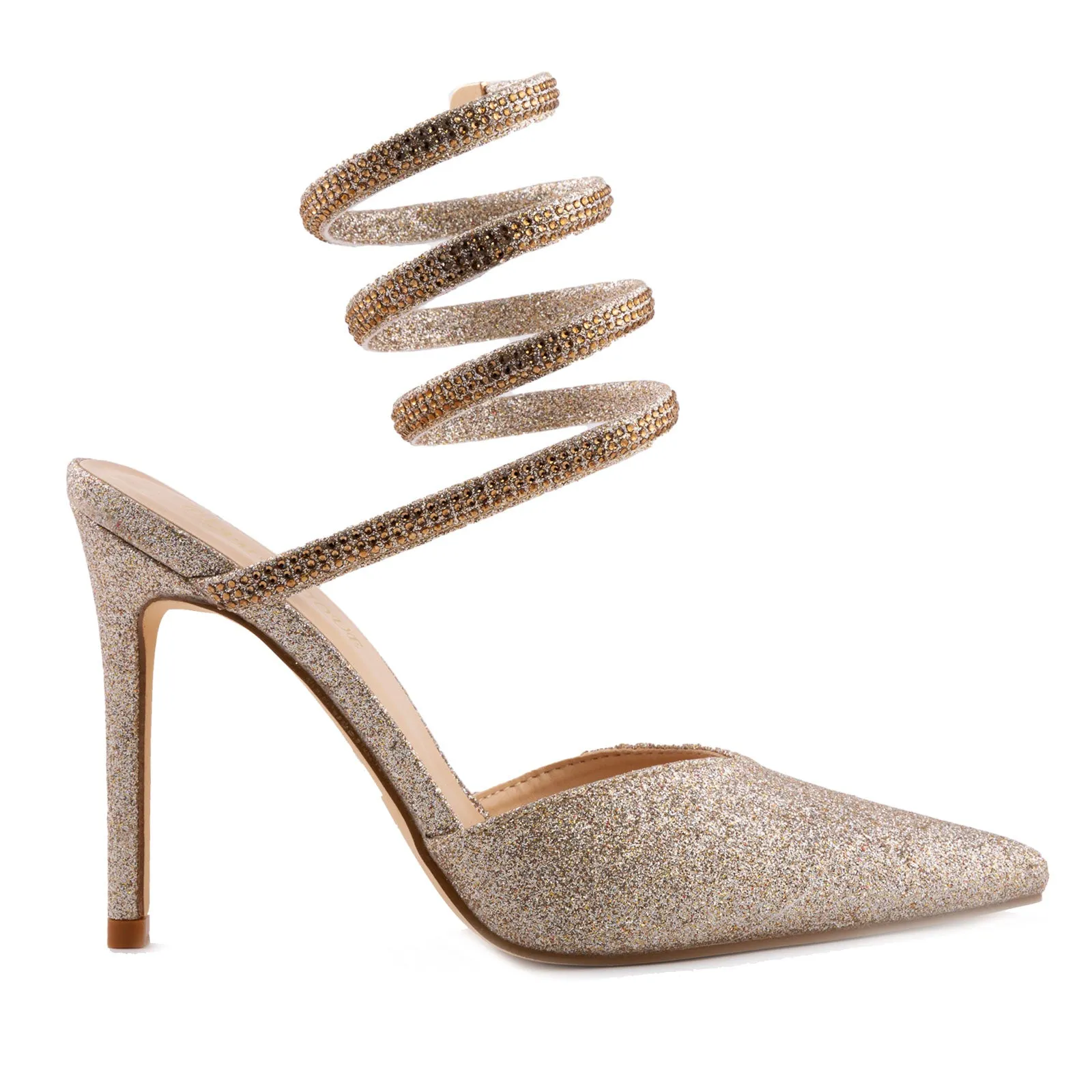 Scarpe Donna Decoltè Glitter Molla Eleganti X8291