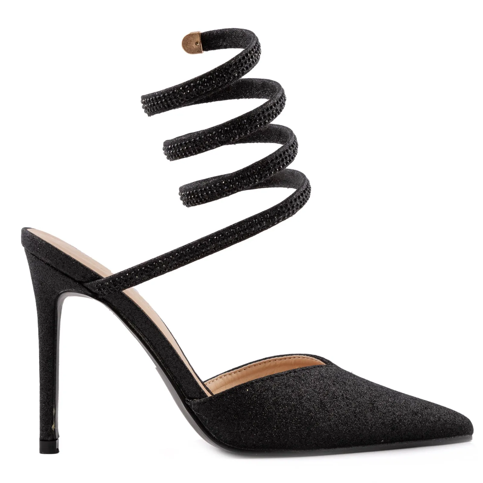 Scarpe Donna Decoltè Glitter Molla Eleganti X8291