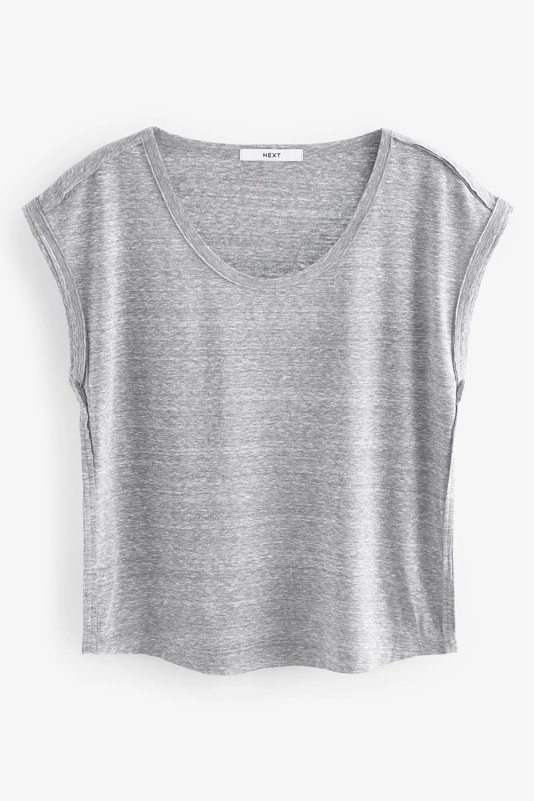 Scollo rotondo - T-shirt con bordi grezzi