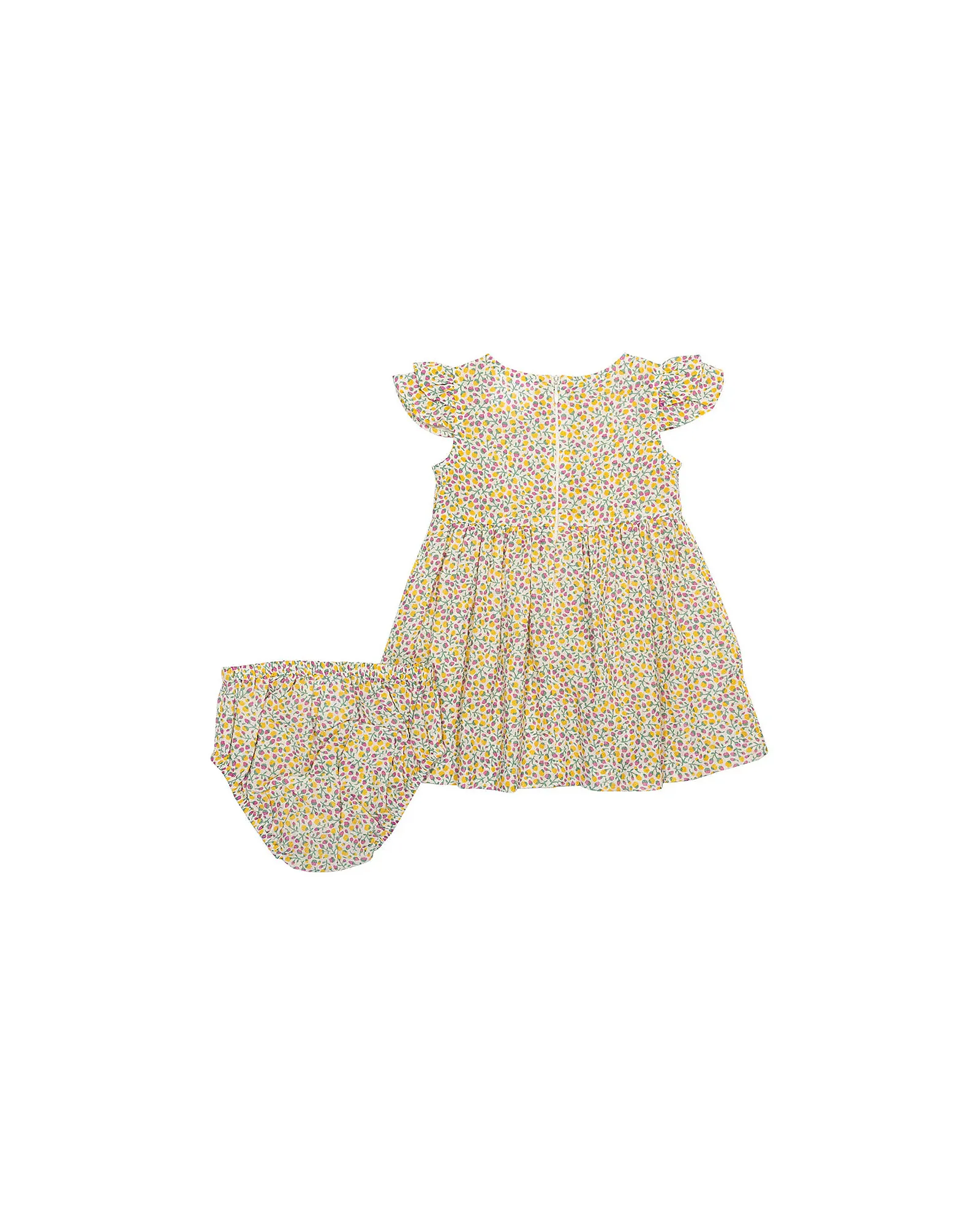 Set Vestito con Short - Little Bud - Maniche con Volant - 100% Cotone Bio