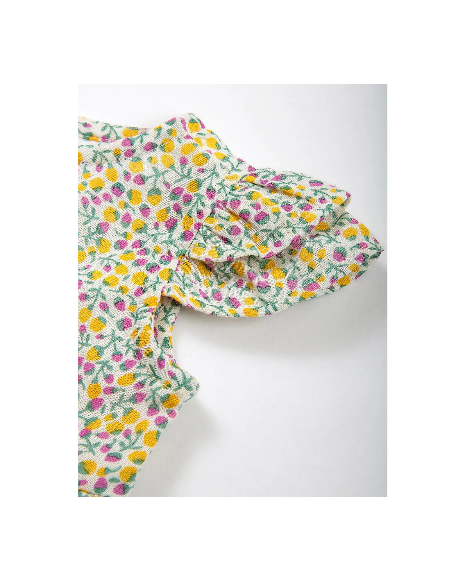 Set Vestito con Short - Little Bud - Maniche con Volant - 100% Cotone Bio