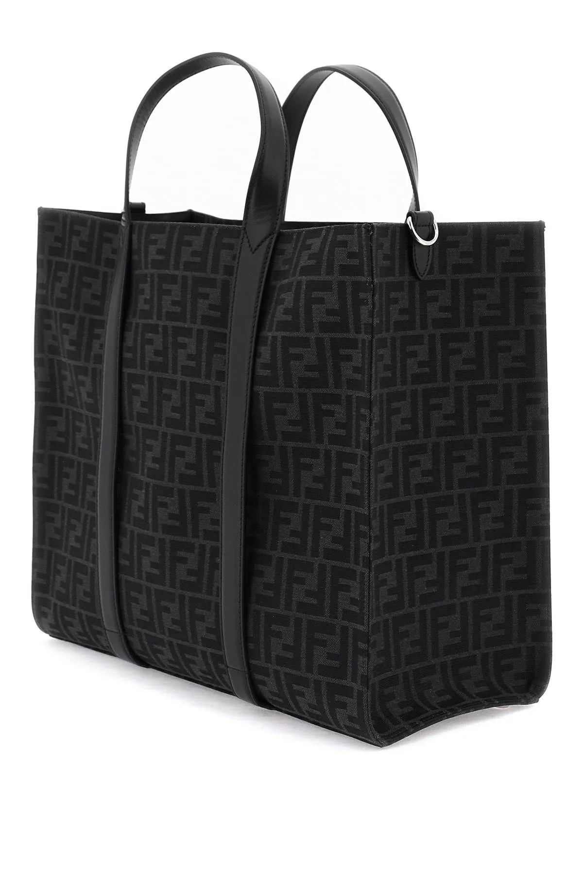 Shopper in tessuto jacquard FF riciclato
