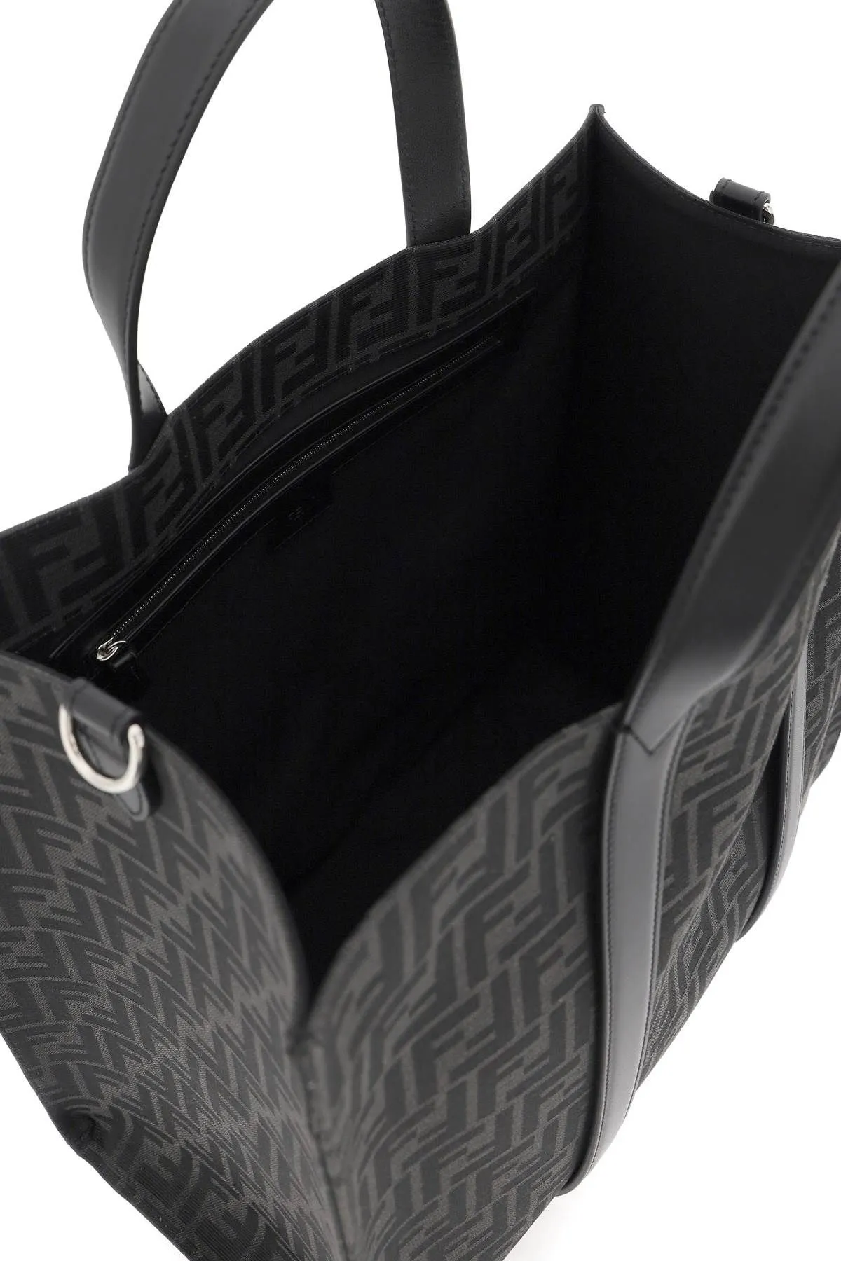 Shopper in tessuto jacquard FF riciclato