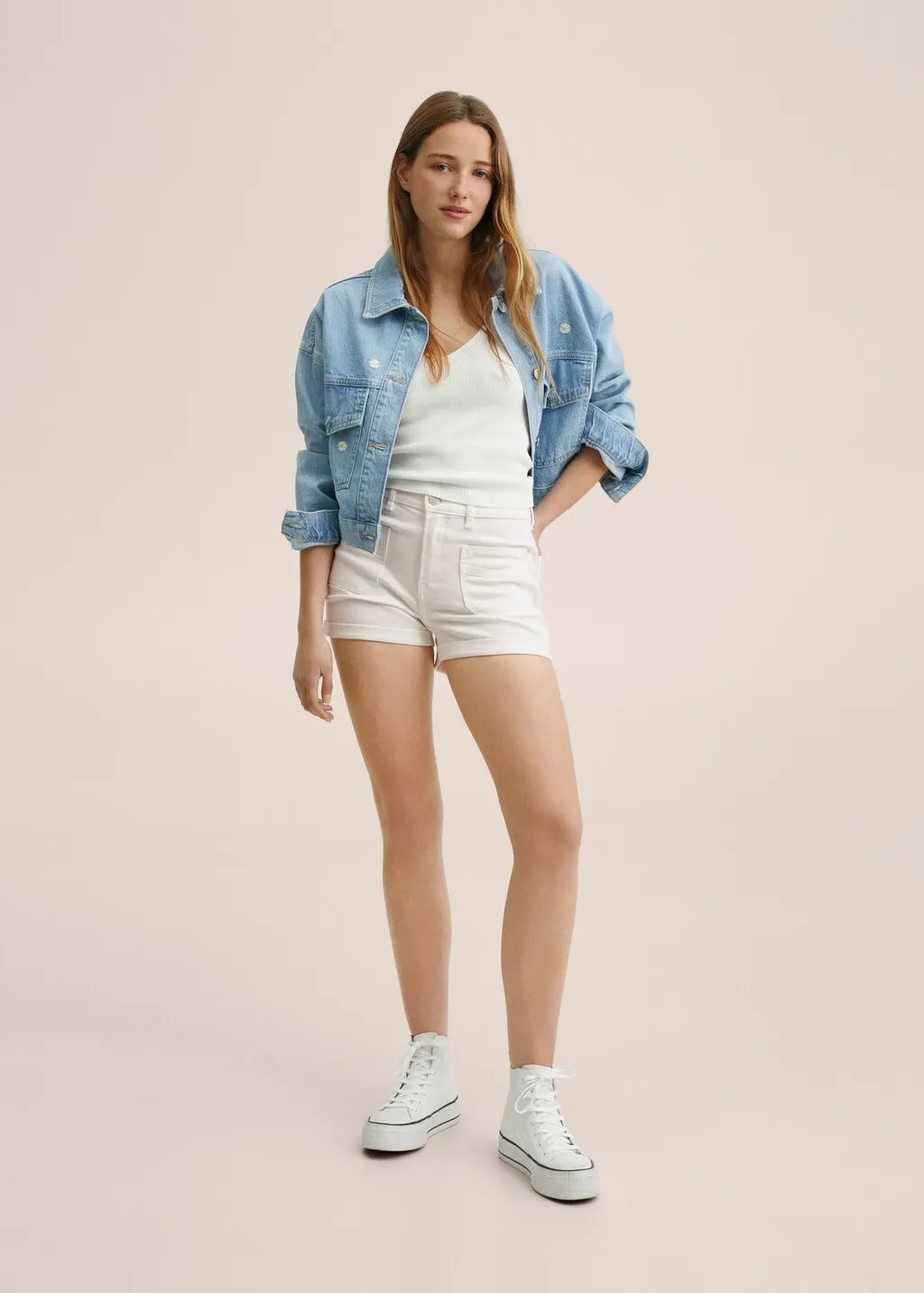 Short denim tasche