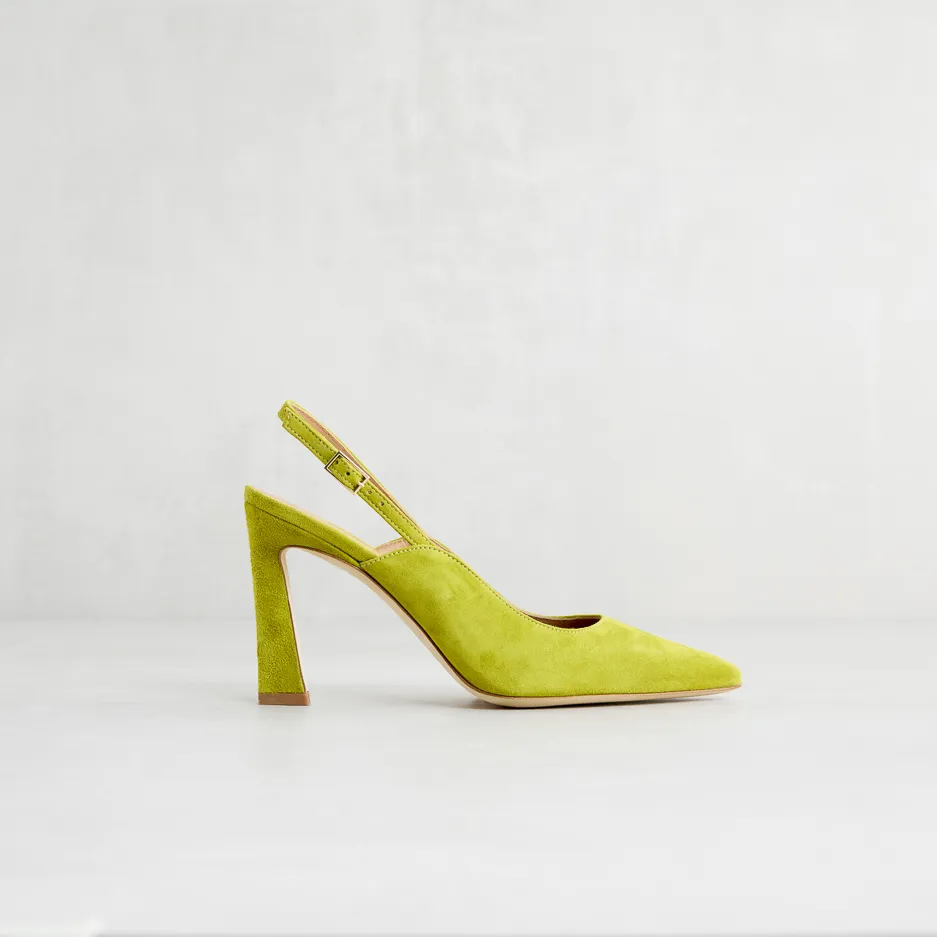 Slingback Camoscio Lime