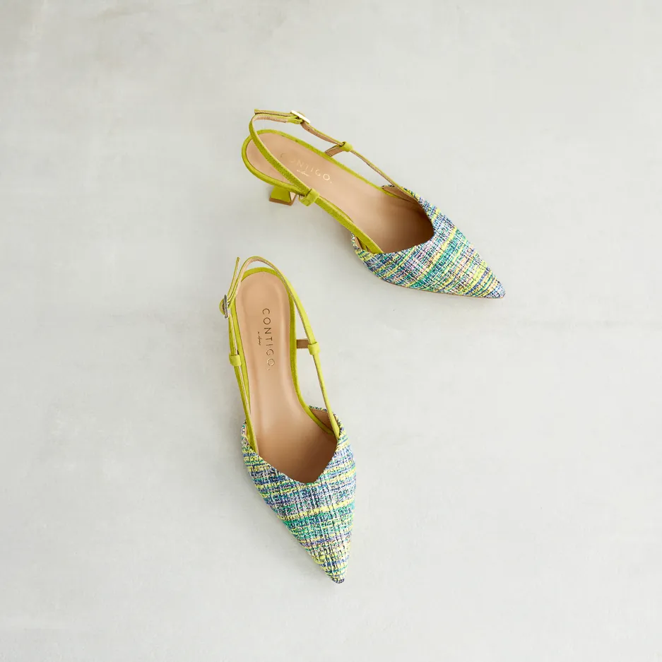 Slingback Tela Lime