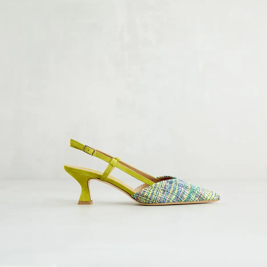 Slingback Tela Lime