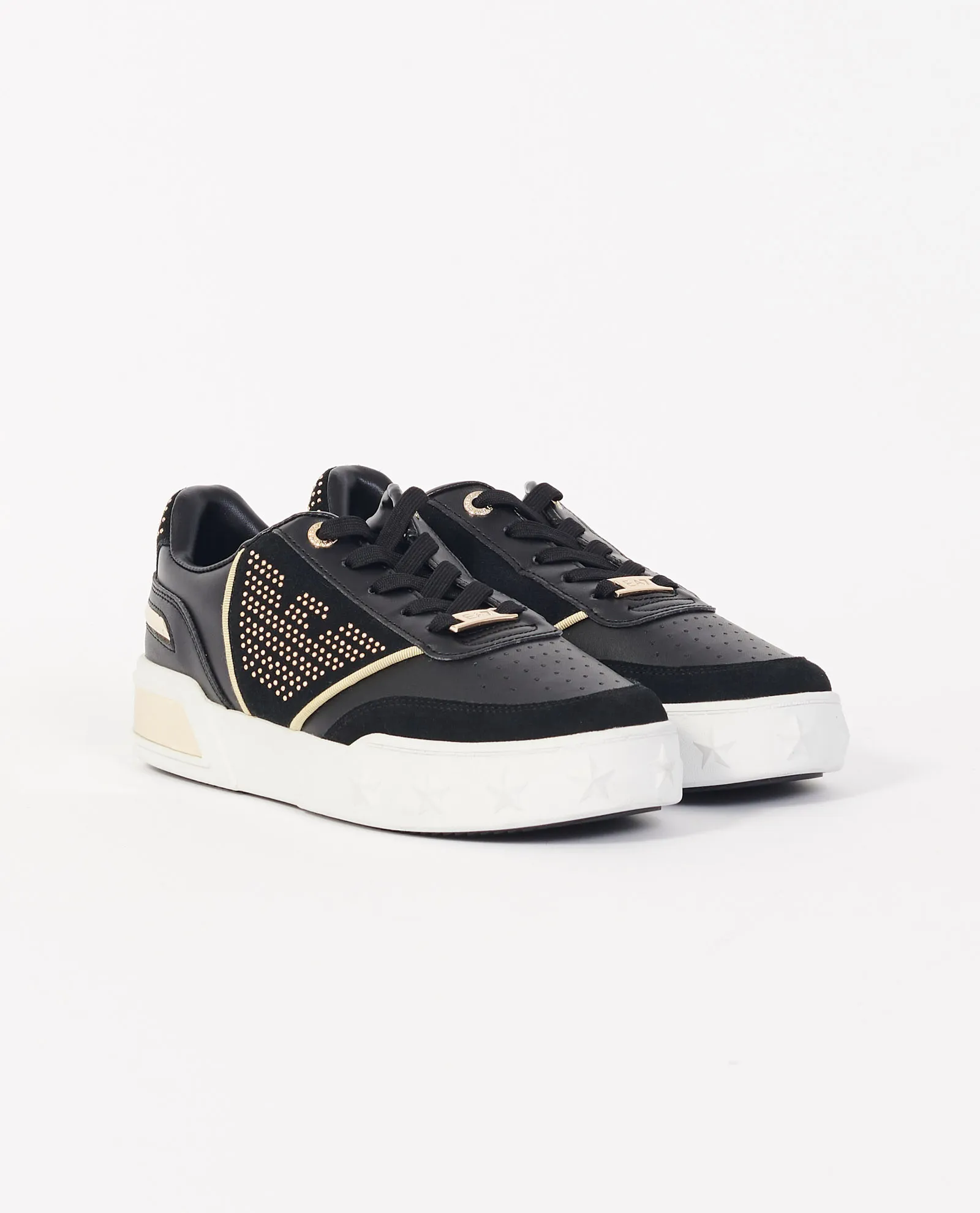 Sneakers basse EA7 con logo a borchie