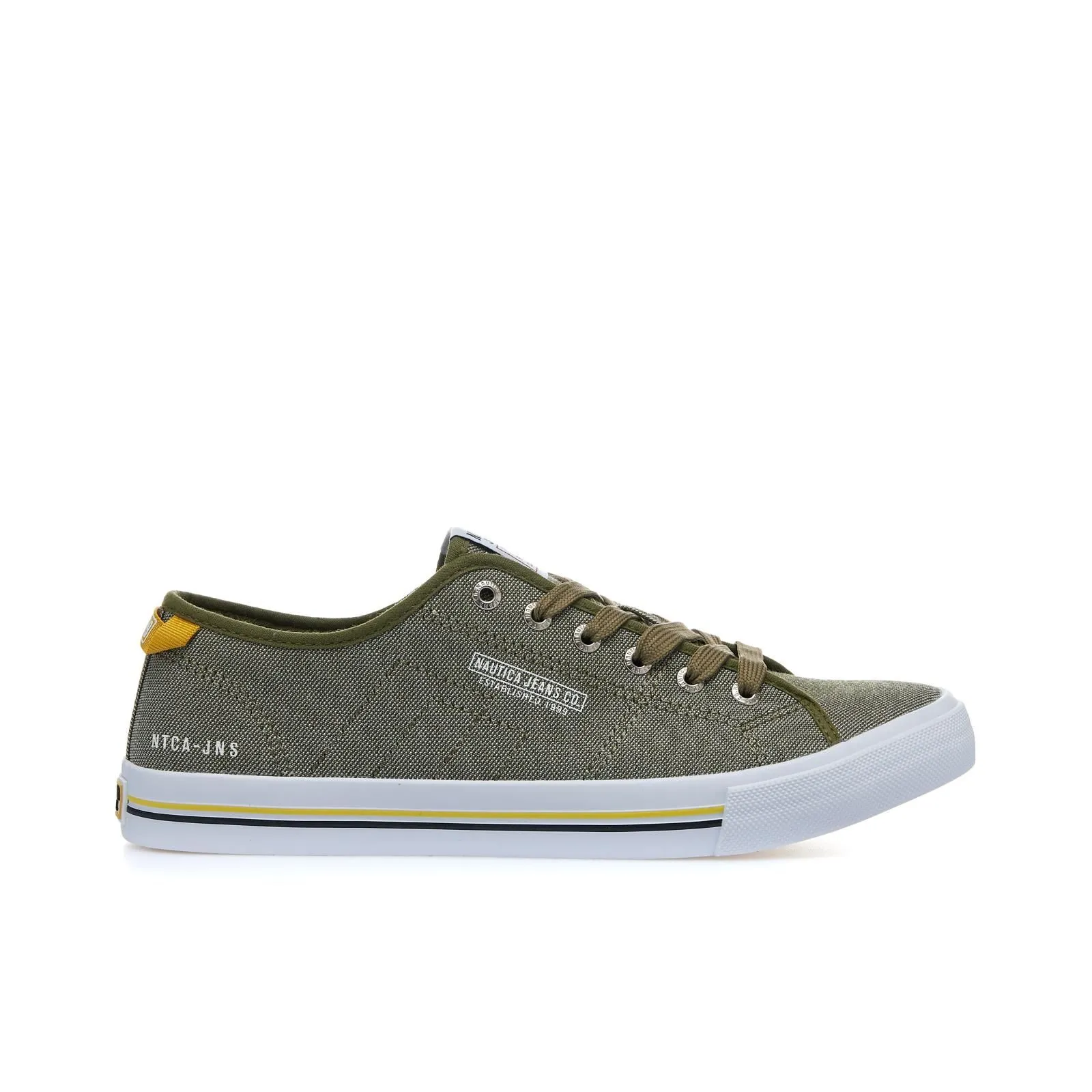 Sneakers verdi in tela con logo