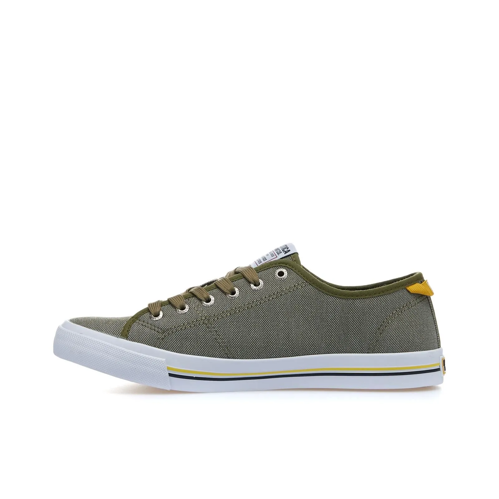 Sneakers verdi in tela con logo