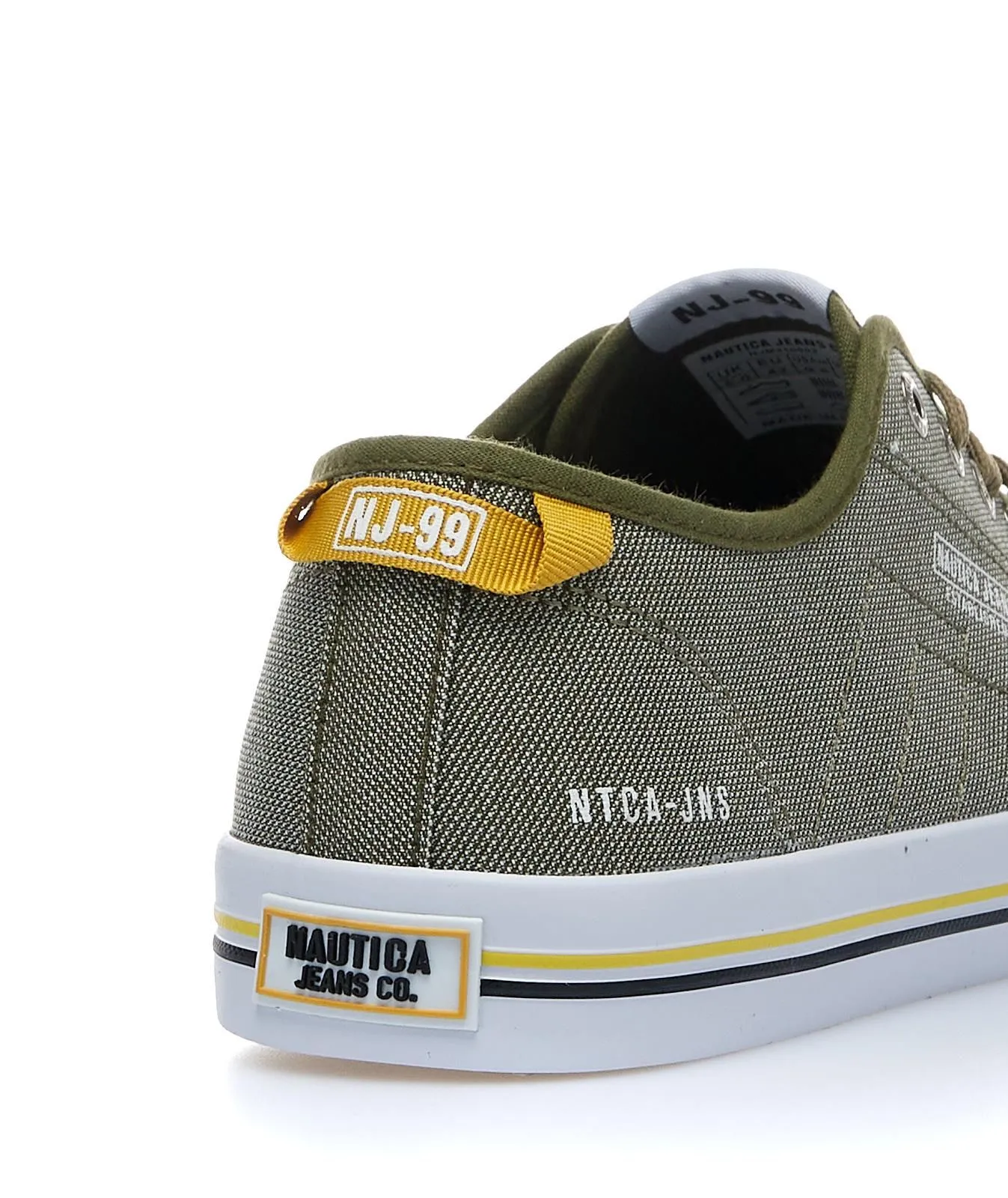 Sneakers verdi in tela con logo