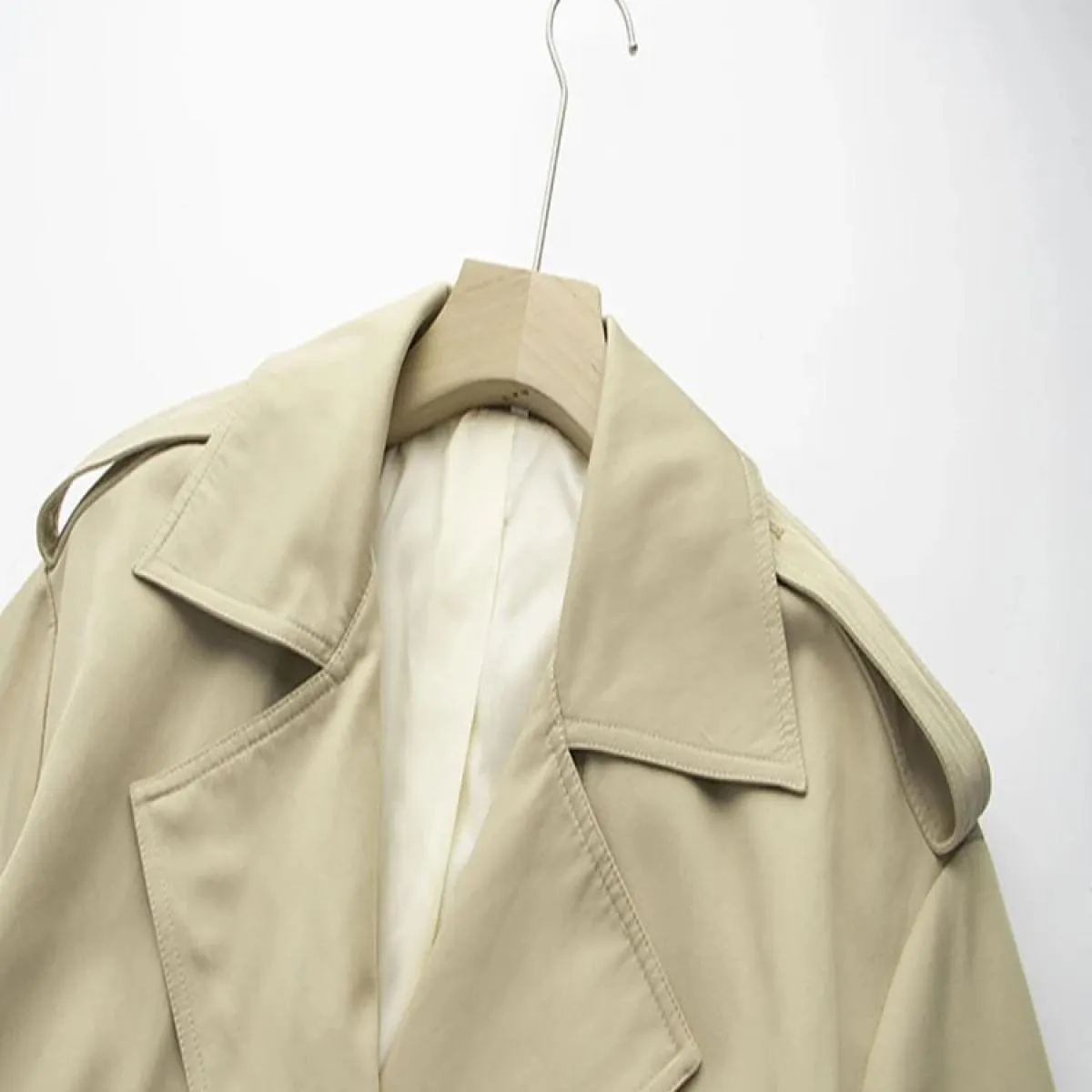 Soprabito Trench Alto 2023 Autunno Inverno Moda Donna Elegante Doppio Petto
