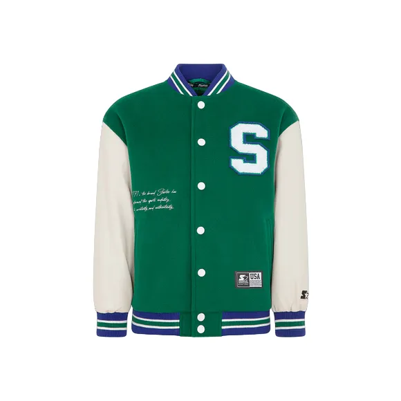 Starter College jacket for children and teenagers Varsity jacket 1103 UB ST green