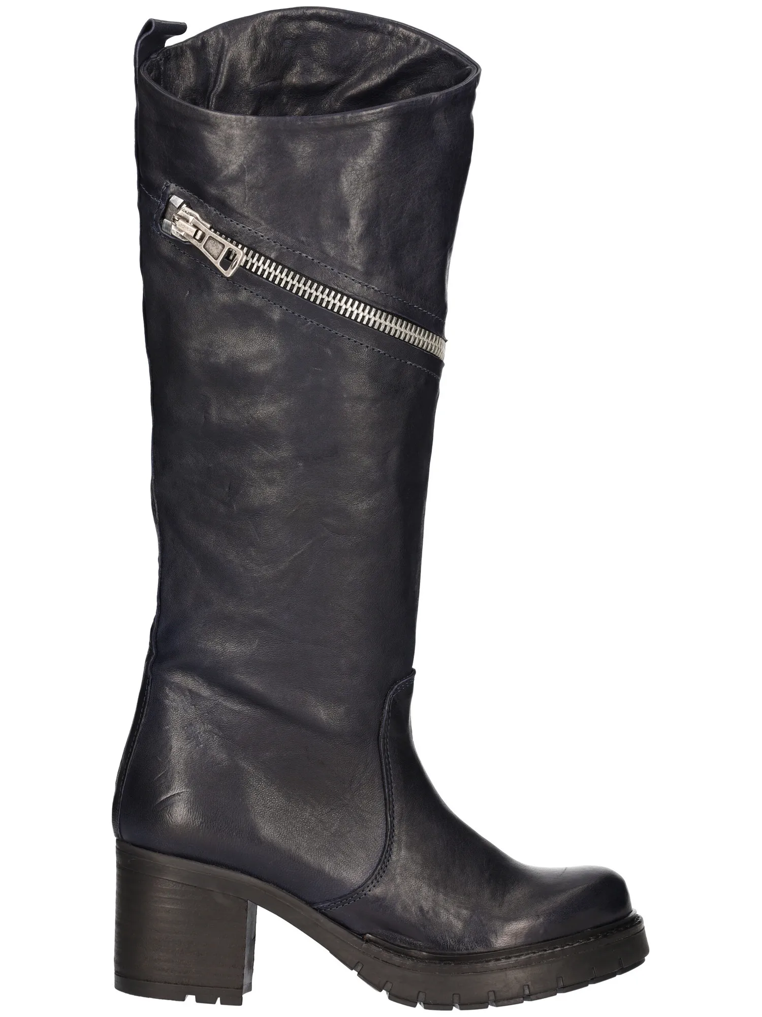 Stivale tacco largo Liviana da donna blu