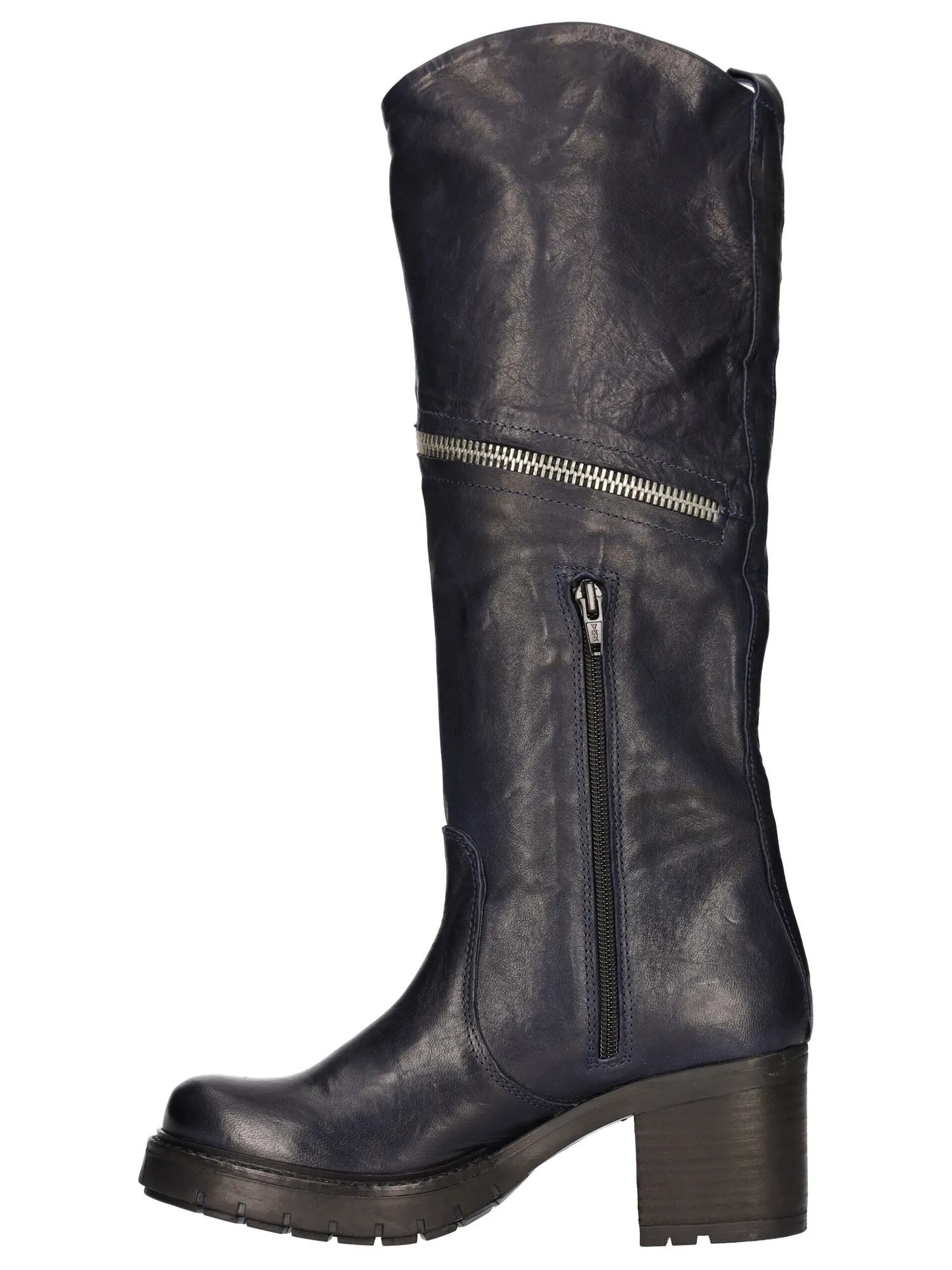 Stivale tacco largo Liviana da donna blu