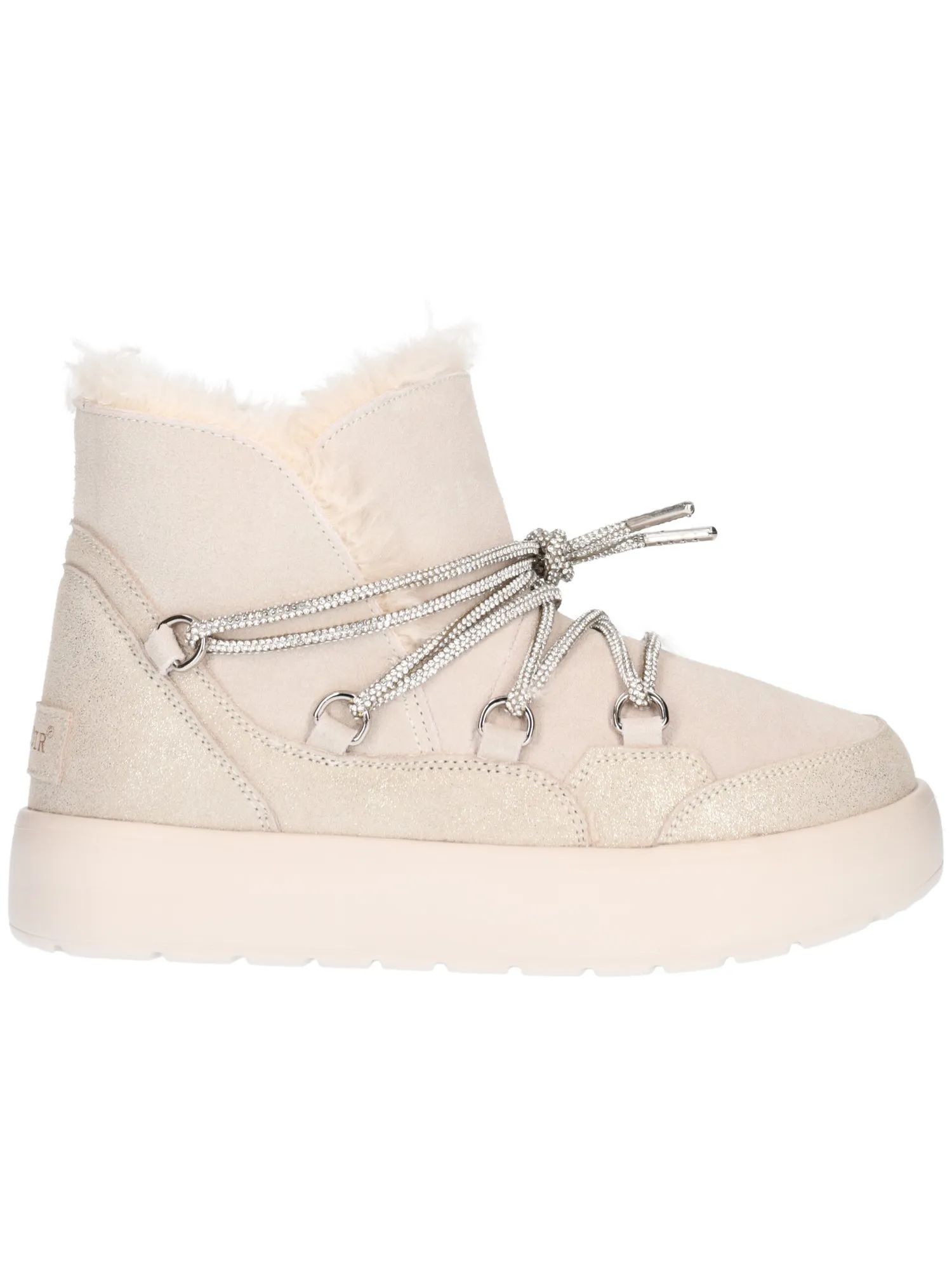 Stivaletto platform Cafenoir da donna beige e platino