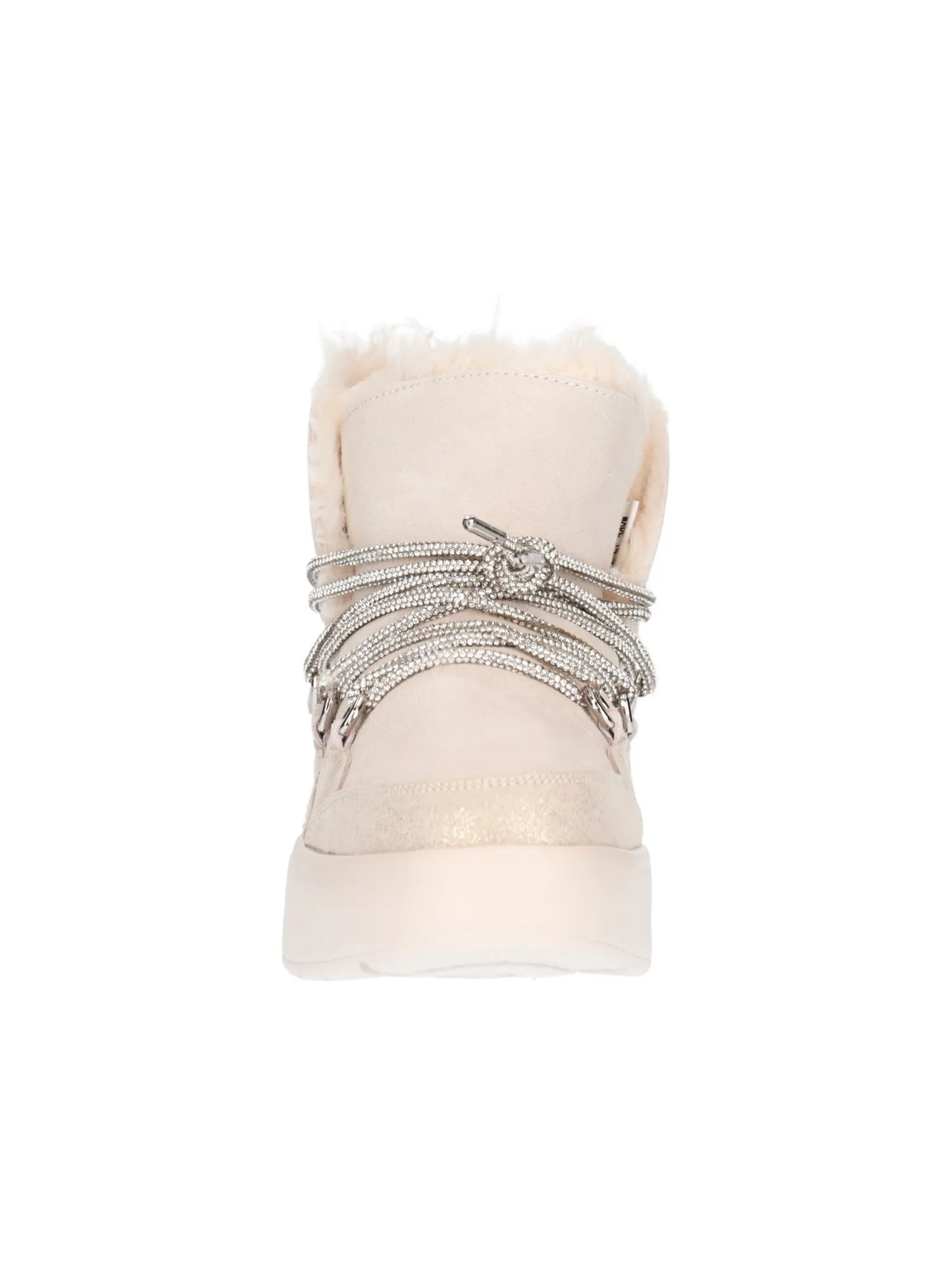 Stivaletto platform Cafenoir da donna beige e platino
