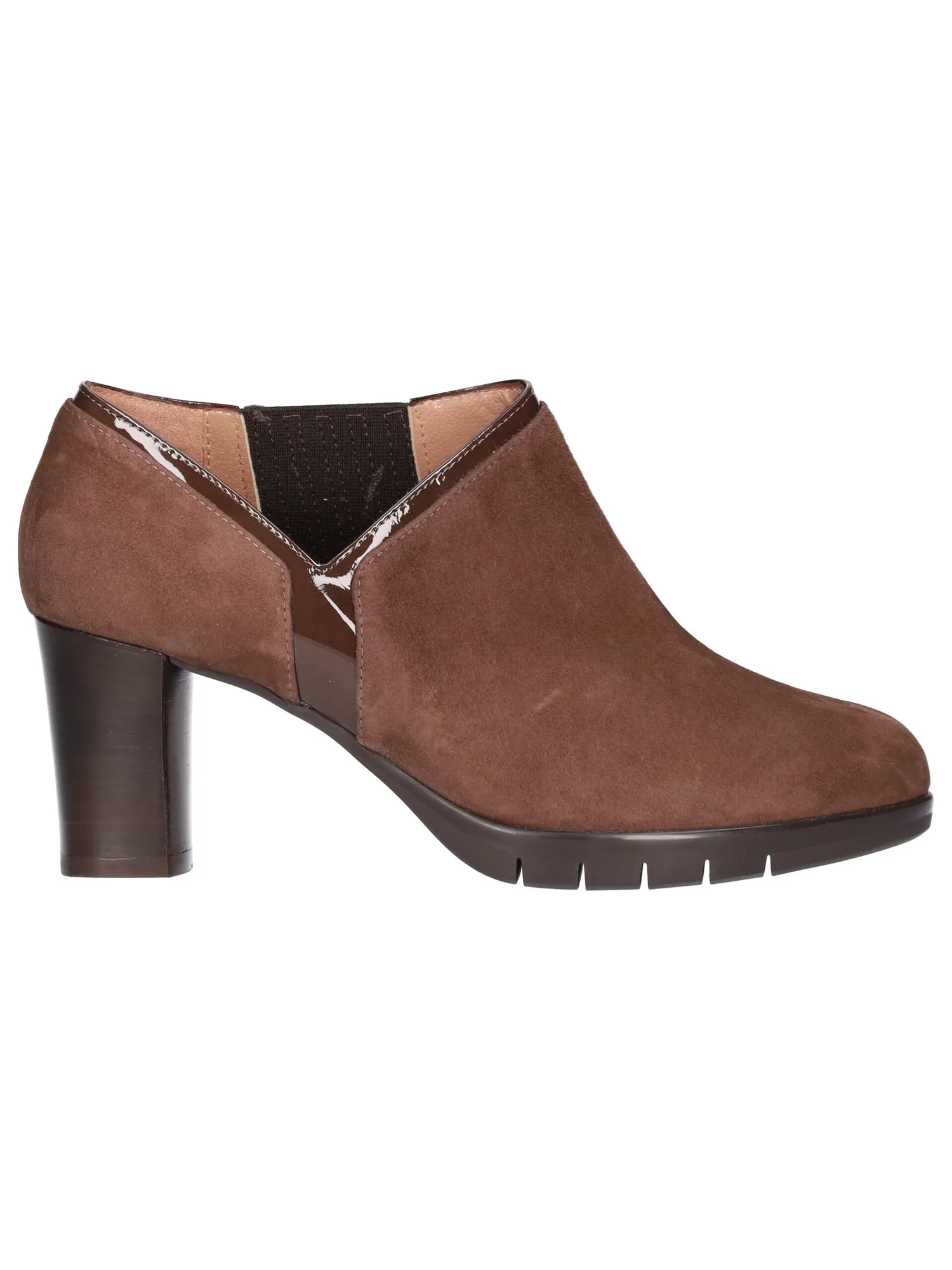 Stivaletto tacco largo Confort da donna marrone
