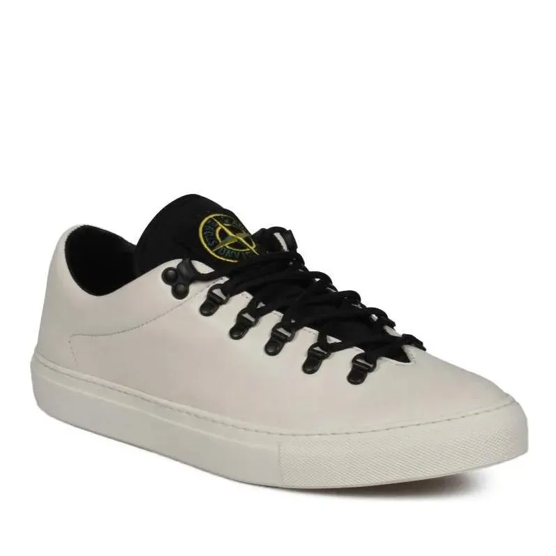 Stone Island Leather Sneakers White 