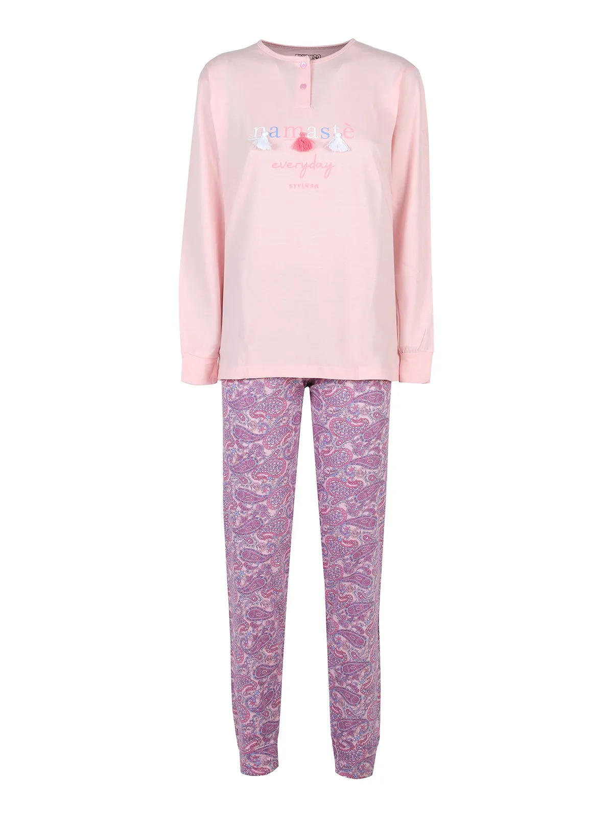 Stylosa Pyjama long femme en coton