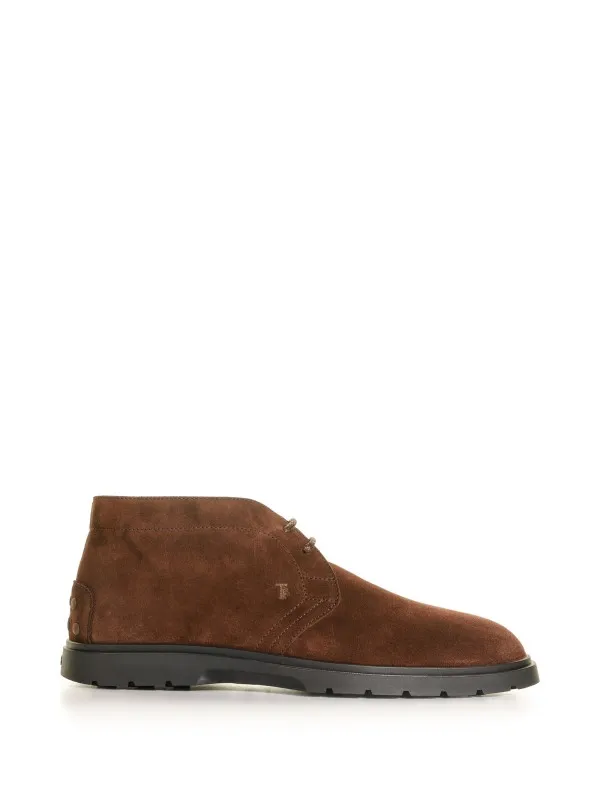 Suede ankle boot