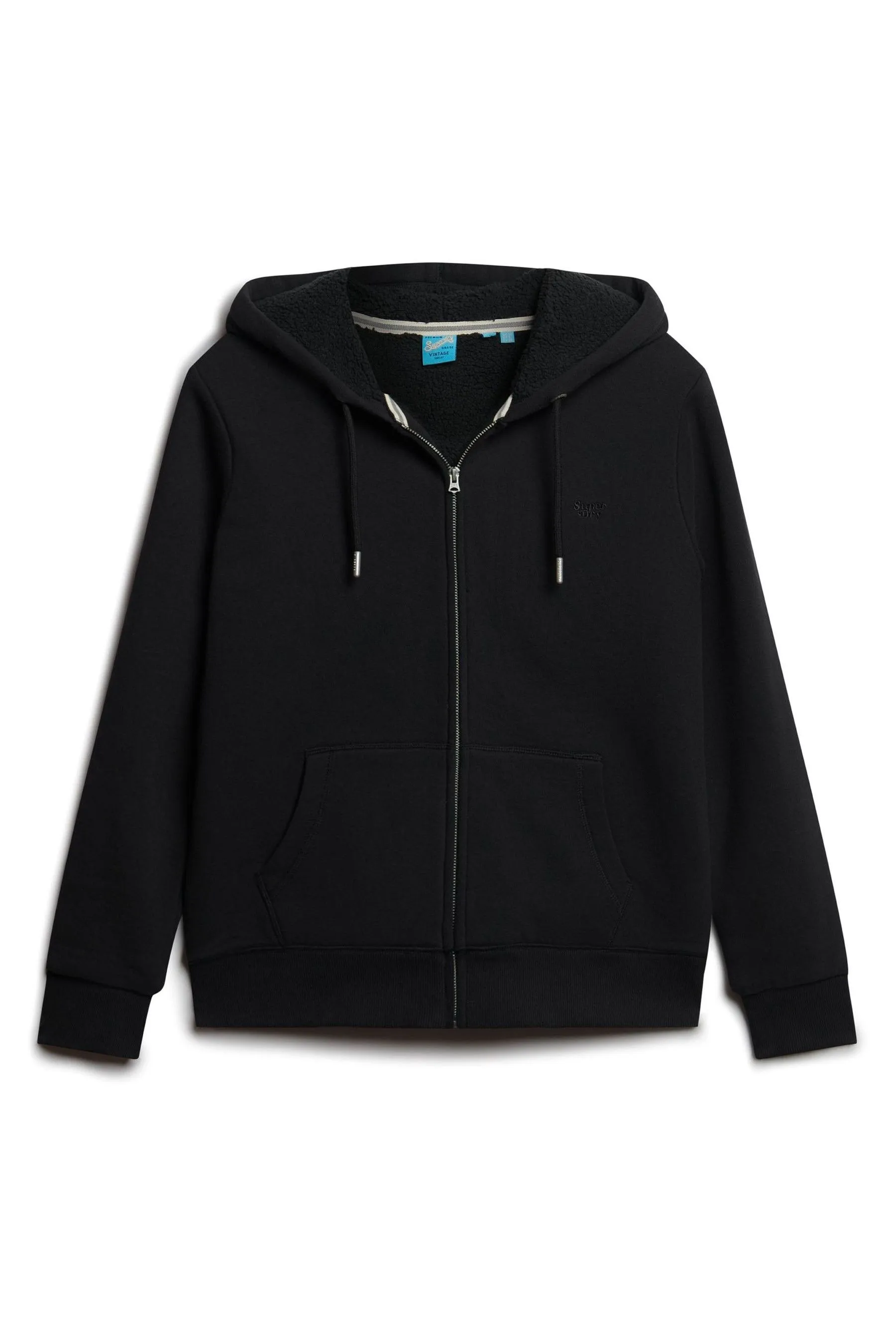 Superdry Essential - Felpa con cappuccio, zip e fodera in sherpa    