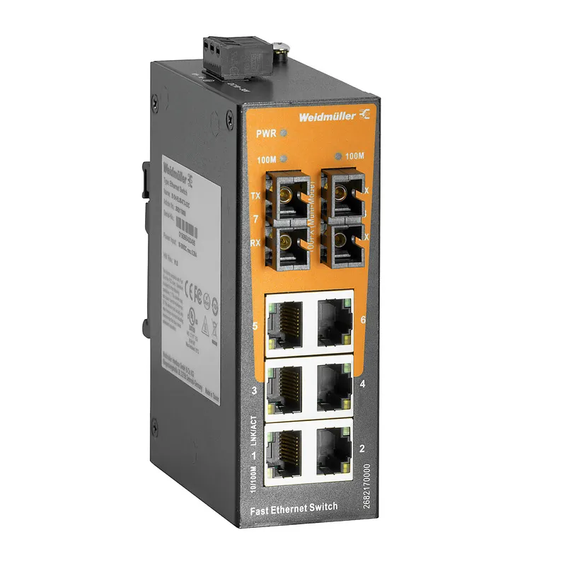 Switch Ethernet Weidmüller, 6 x RJ45 porte, No