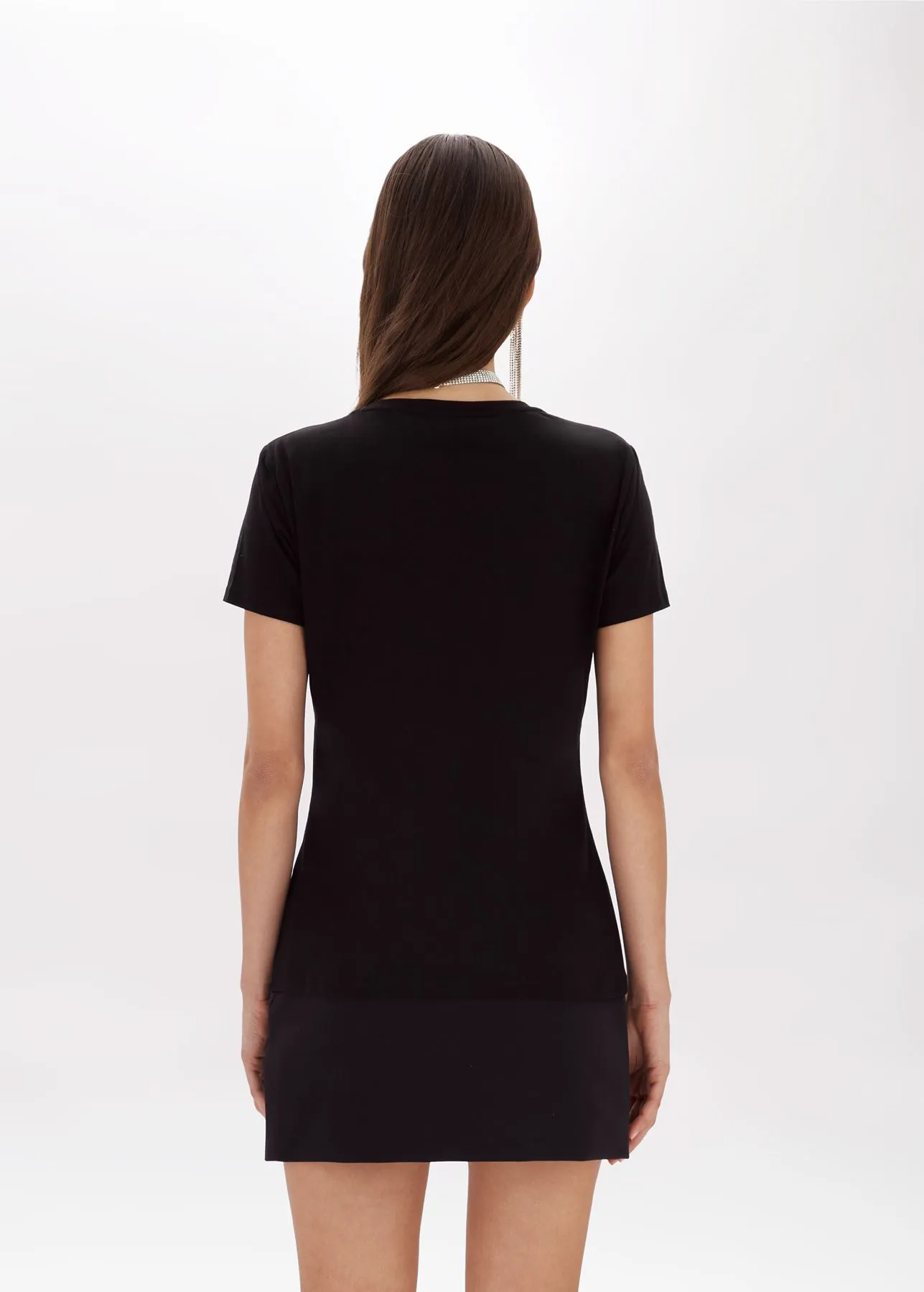 T-shirt in jersey con logo e borchie blugirl