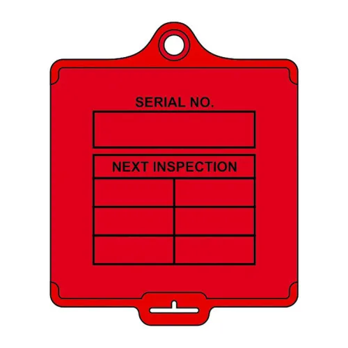 Targhette avvertenza per serrature 'Serial No. Next Inspection' 50Eachx