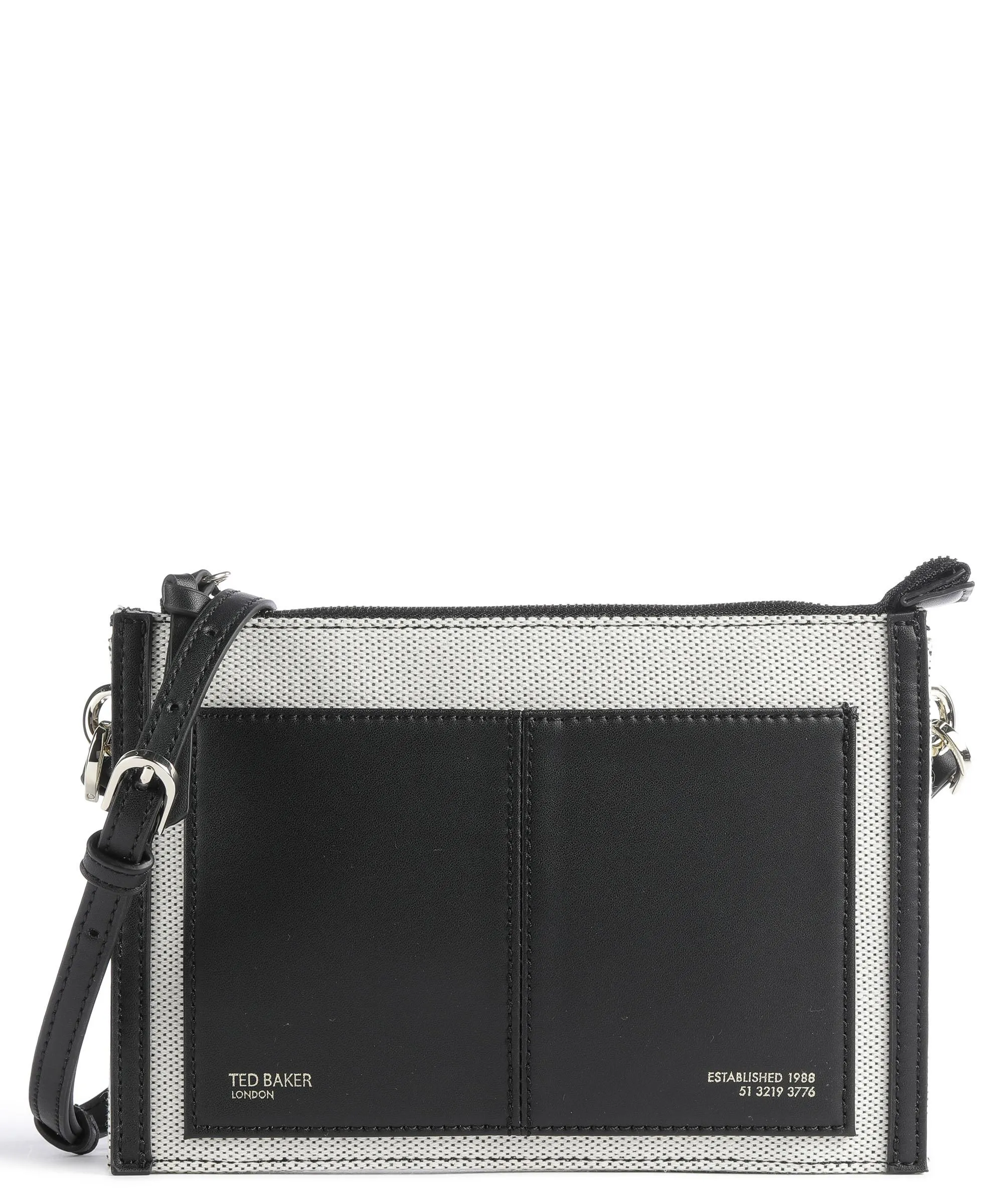  Ted Baker Aksia Borsa a tracolla cotone bianco/nero  