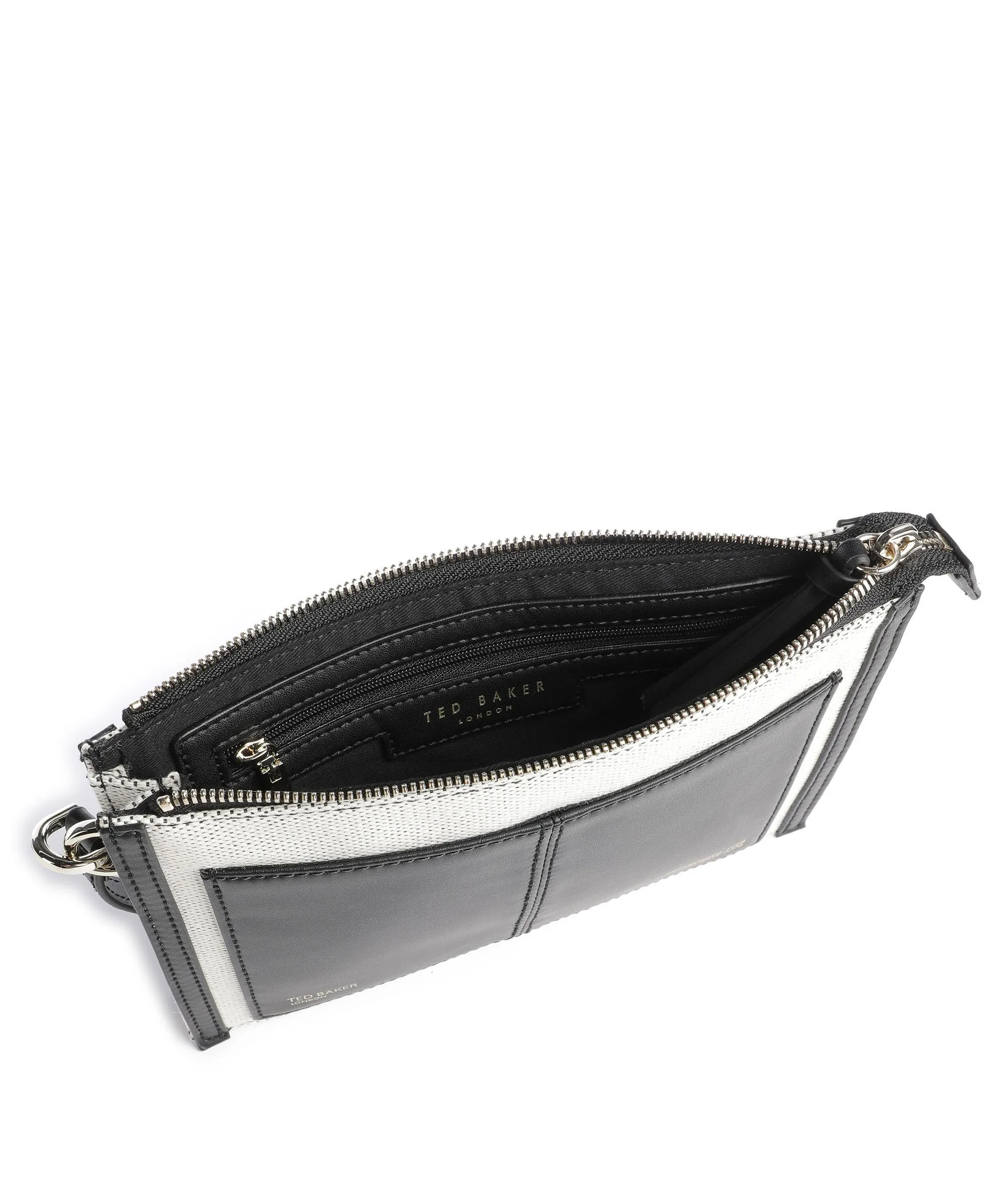  Ted Baker Aksia Borsa a tracolla cotone bianco/nero  