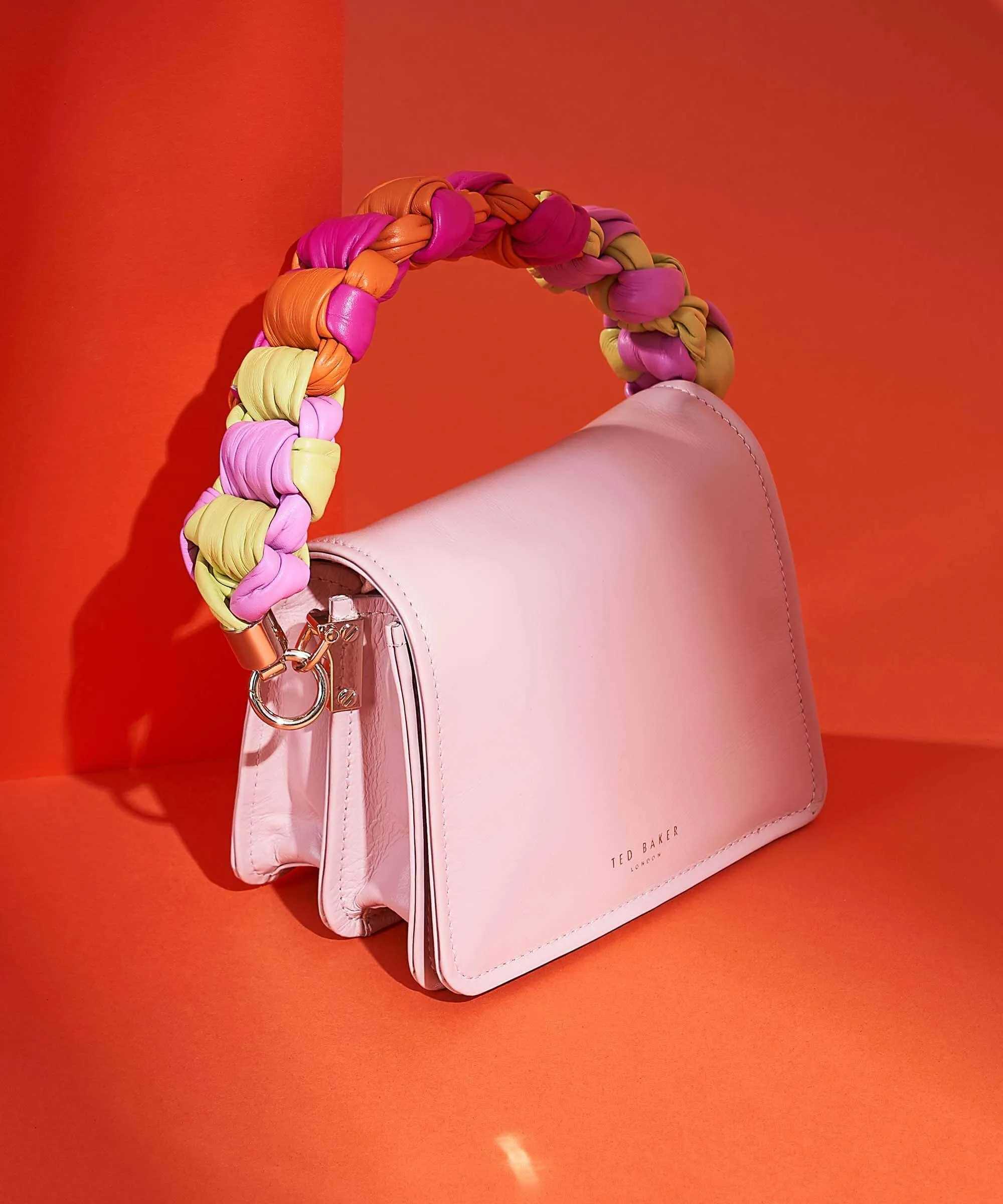  Ted Baker Maryse Borsa a spalla morbida pelle bovina rosa antico  