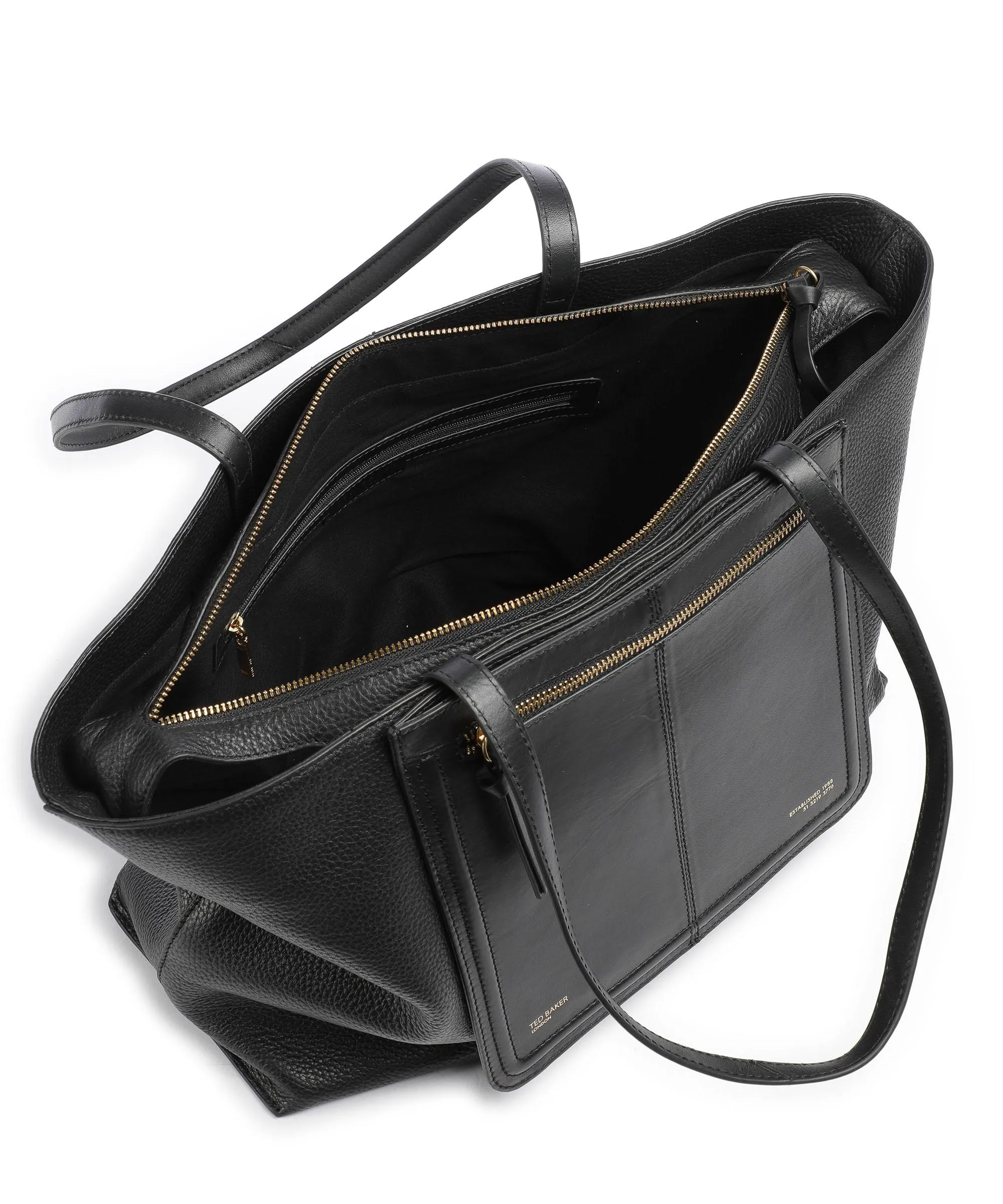  Ted Baker Nish Borsa shopper pelle granulata nero  