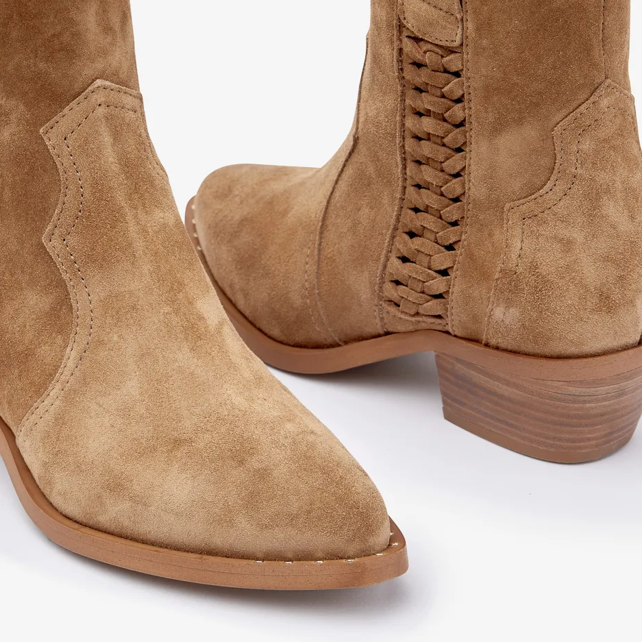 Texano Camel con Ricamo