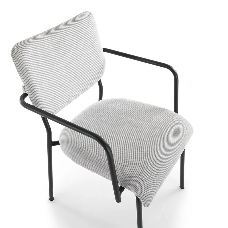 TFT Home Set 2 sedie con braccioli ZOE grigio chiaro